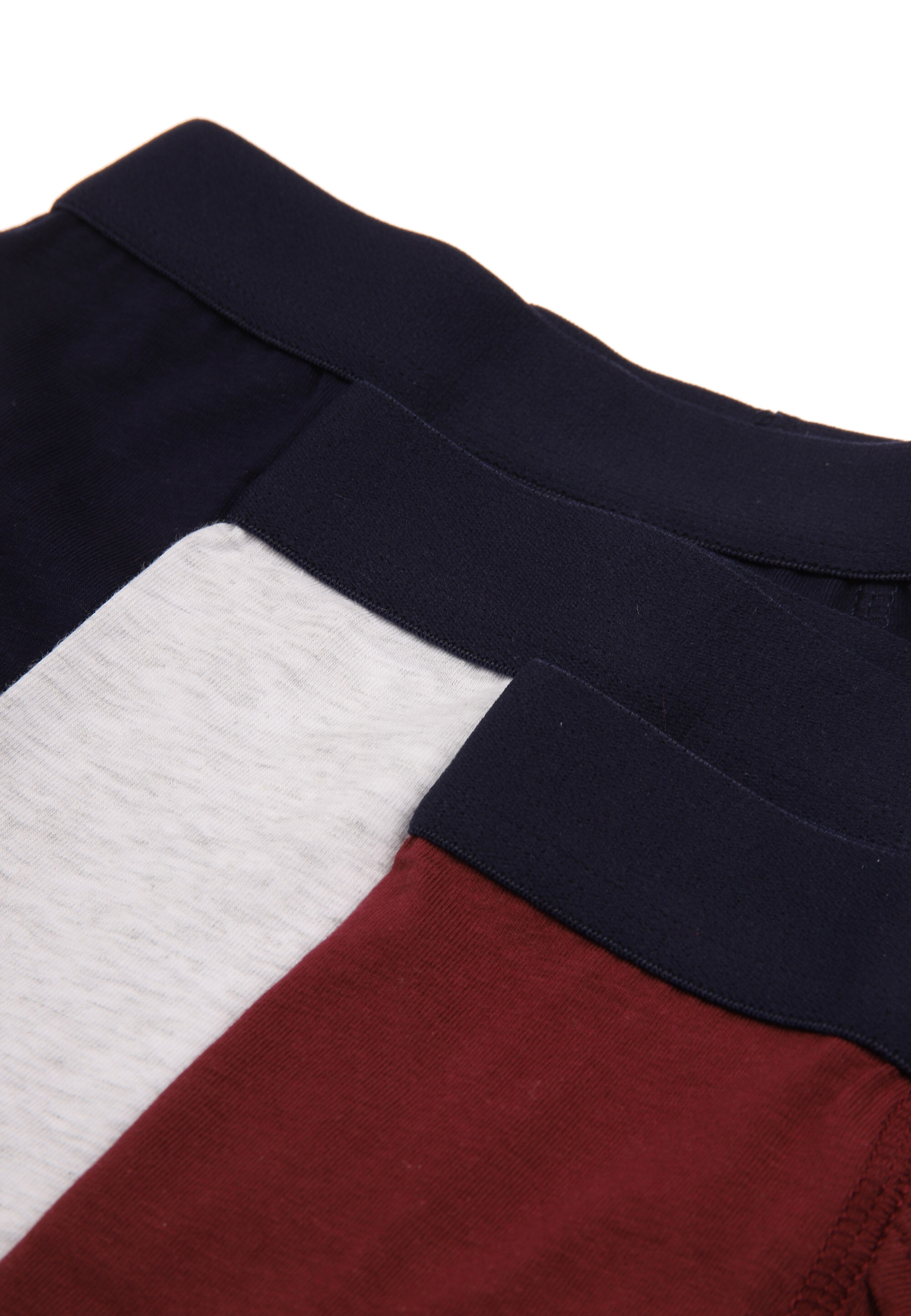 Younger Boys 3pk Burgundy Plain Trunks