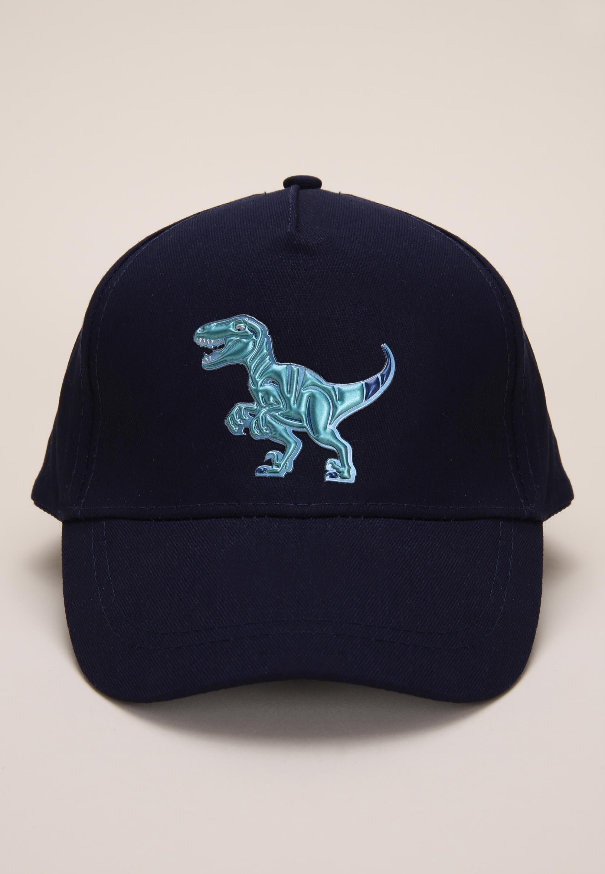 Younger Boys Blue Dinosaur Baseball Hat