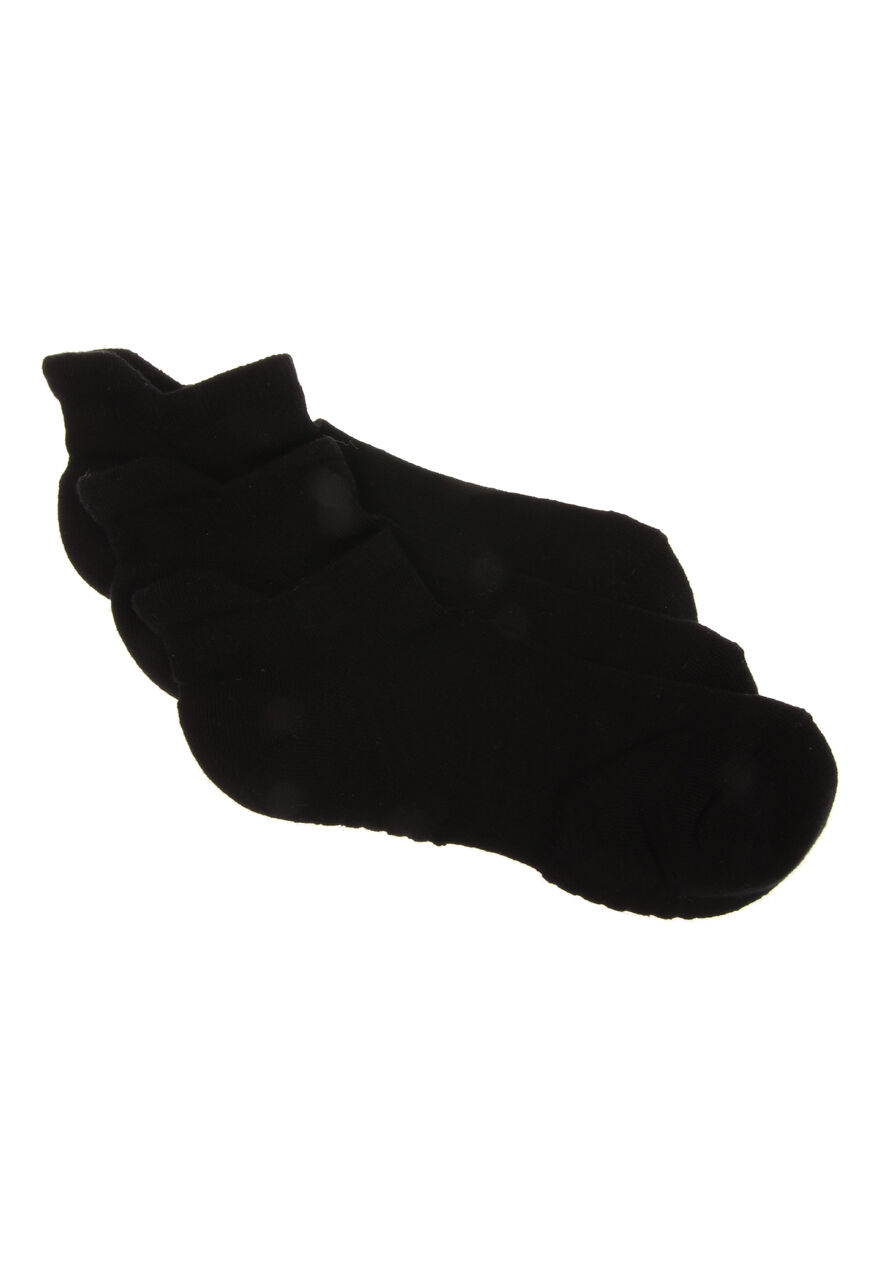 Womens 3pk Black Cushion Sole Trainer Socks
