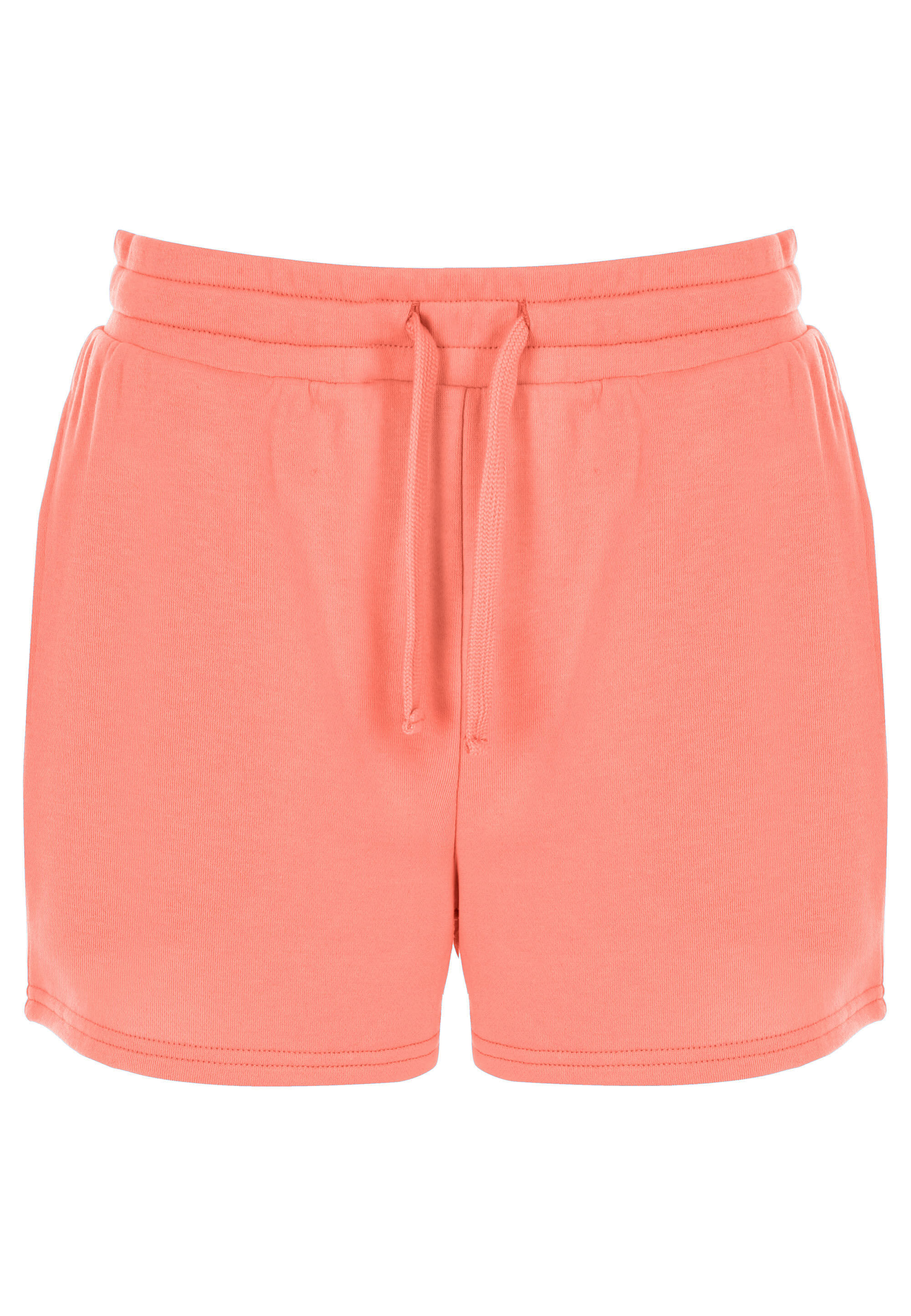 Womens Coral Loopback Sweat Shorts
