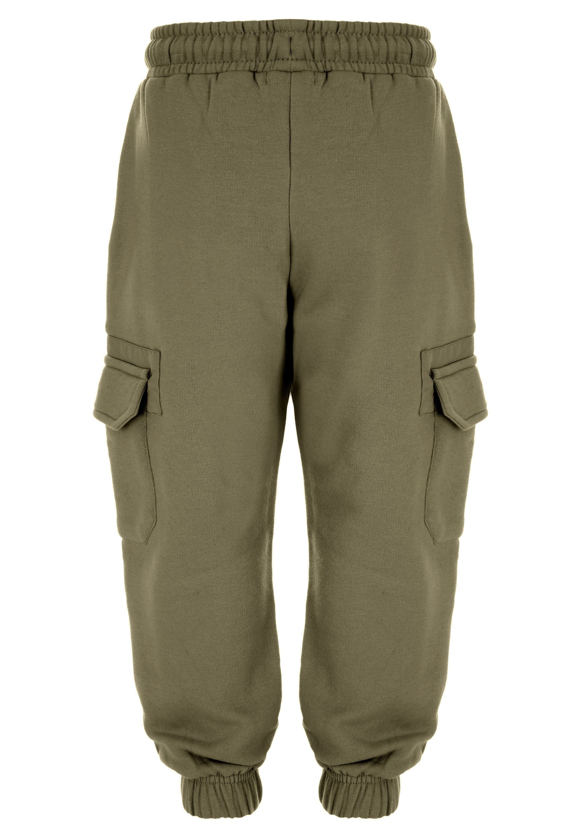 Younger Boys Plain Khaki Cargo Joggers
