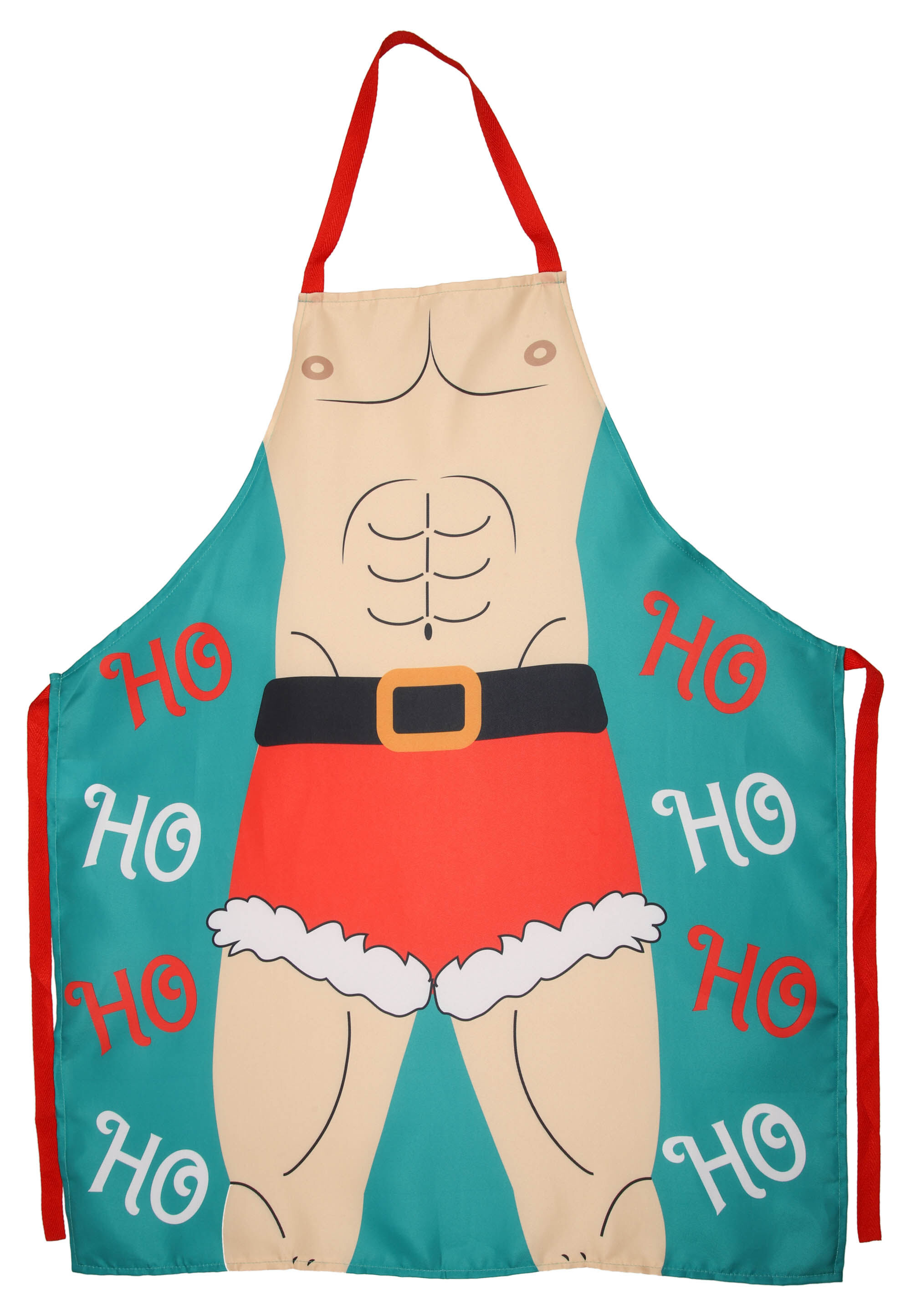 Mens Red Santa Christmas Apron
