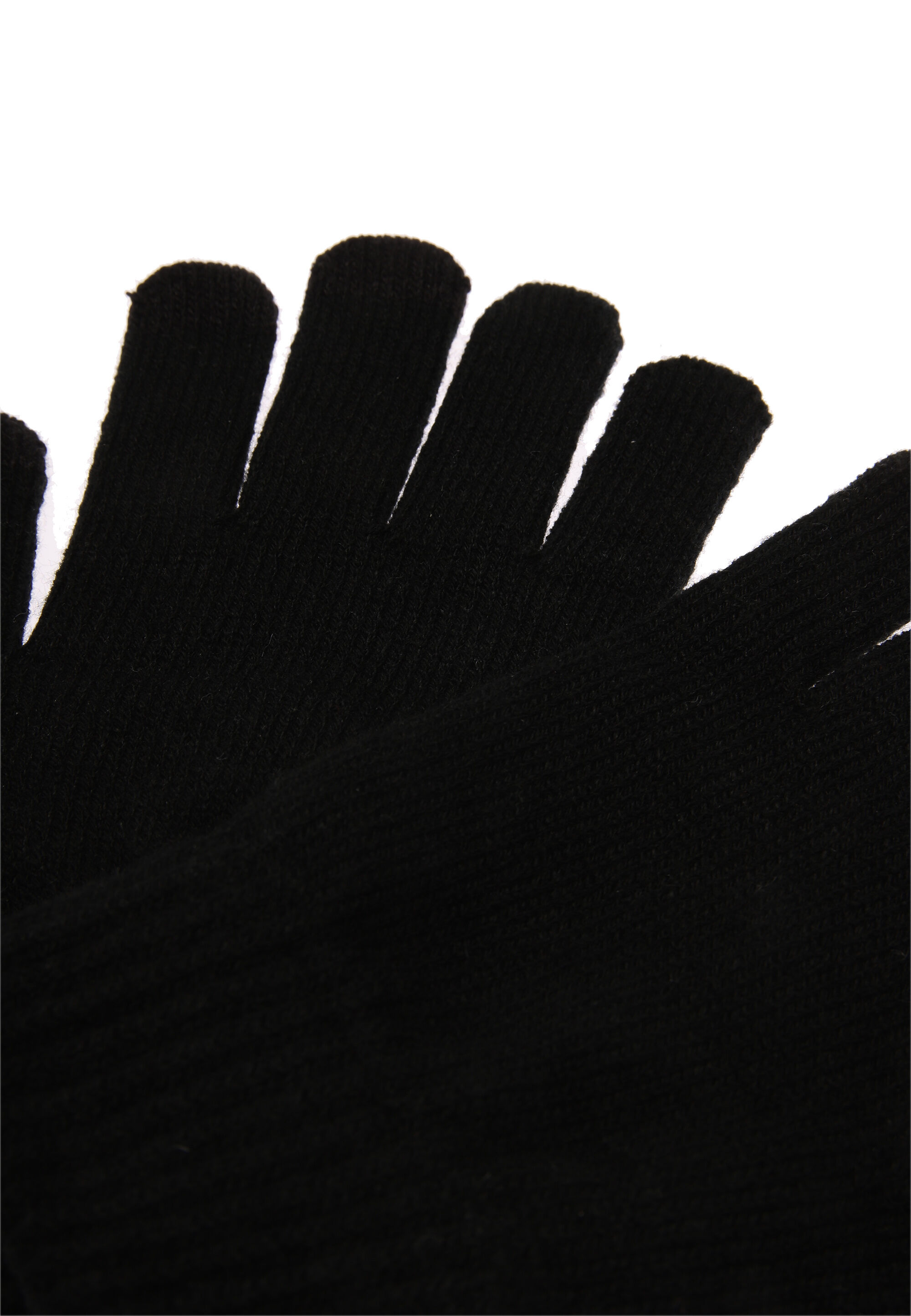 Mens Black Plain Touchscreen Gloves