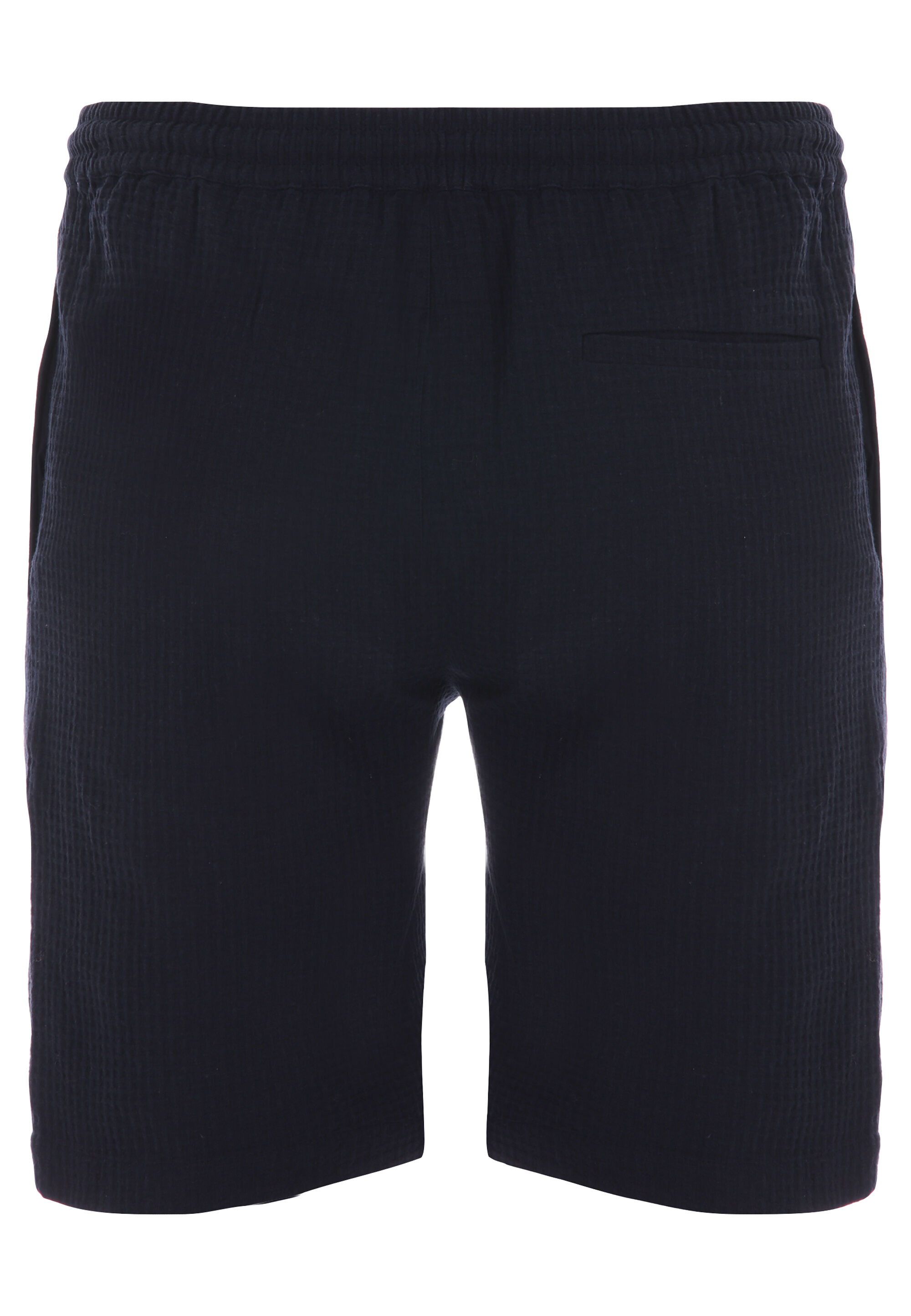 Mens Navy Waffle Draw-Cord Shorts