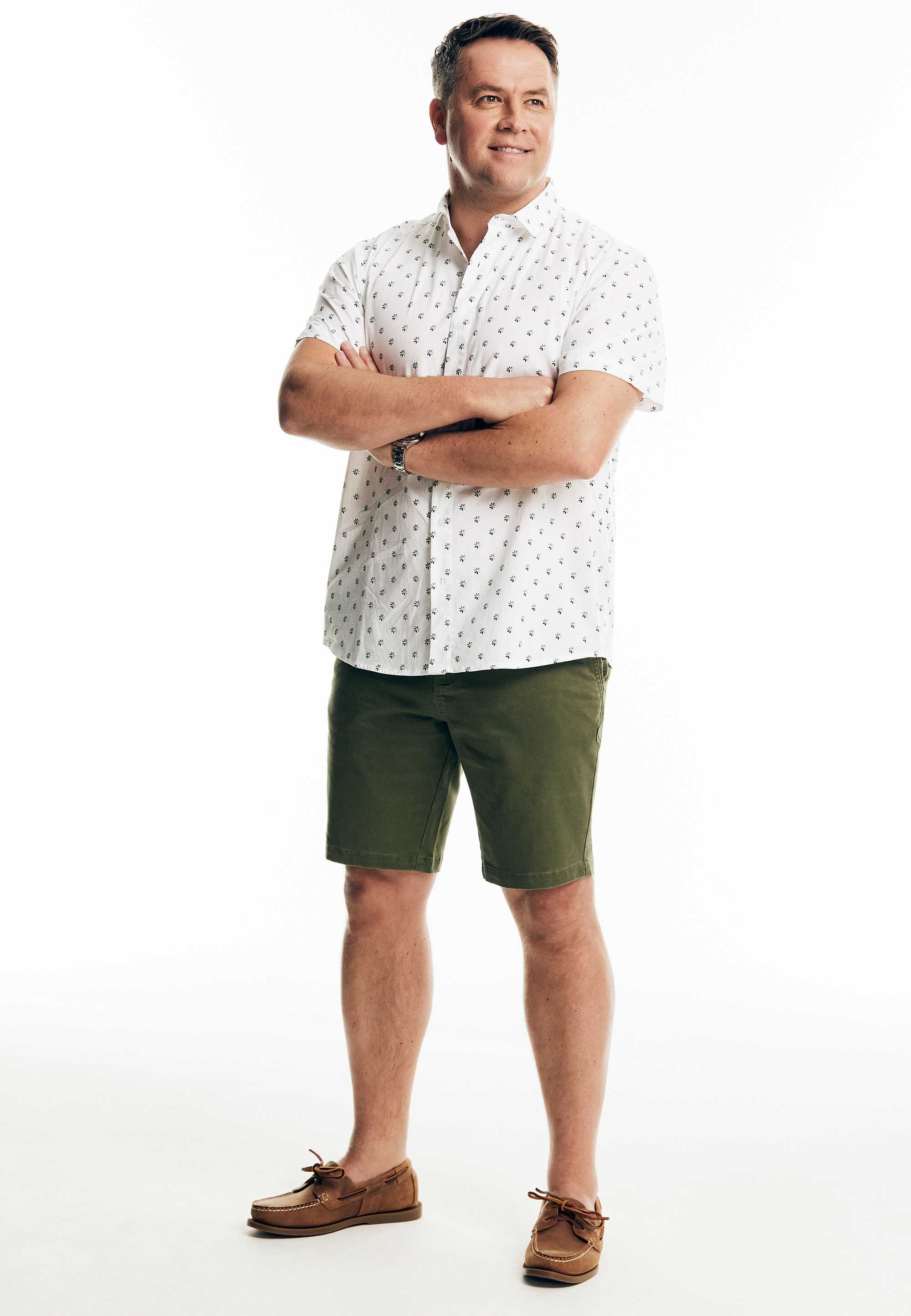 Mens Khaki Peached Chino Shorts