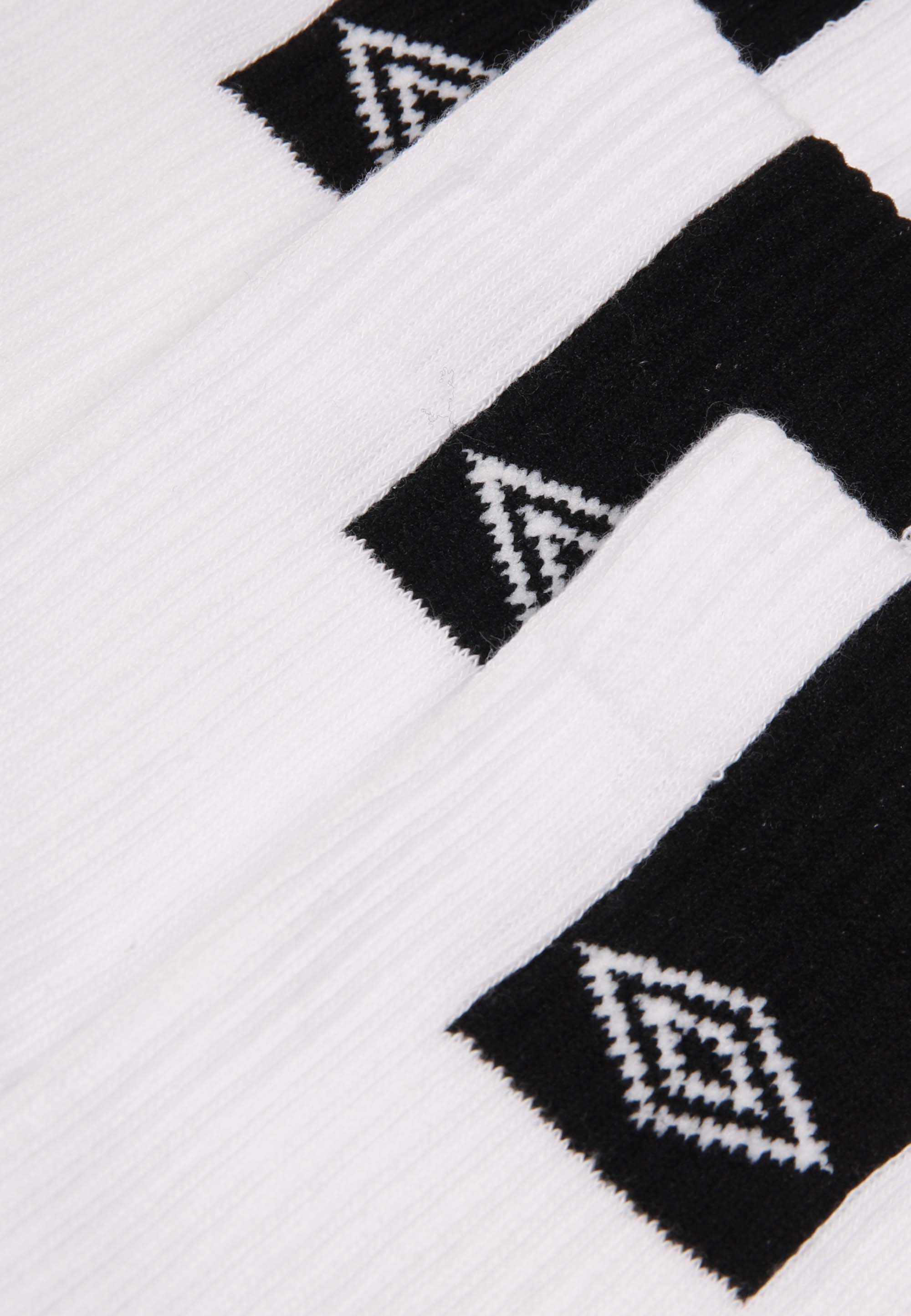 Mens 3pk White Umbro Ribbed Ankle Socks