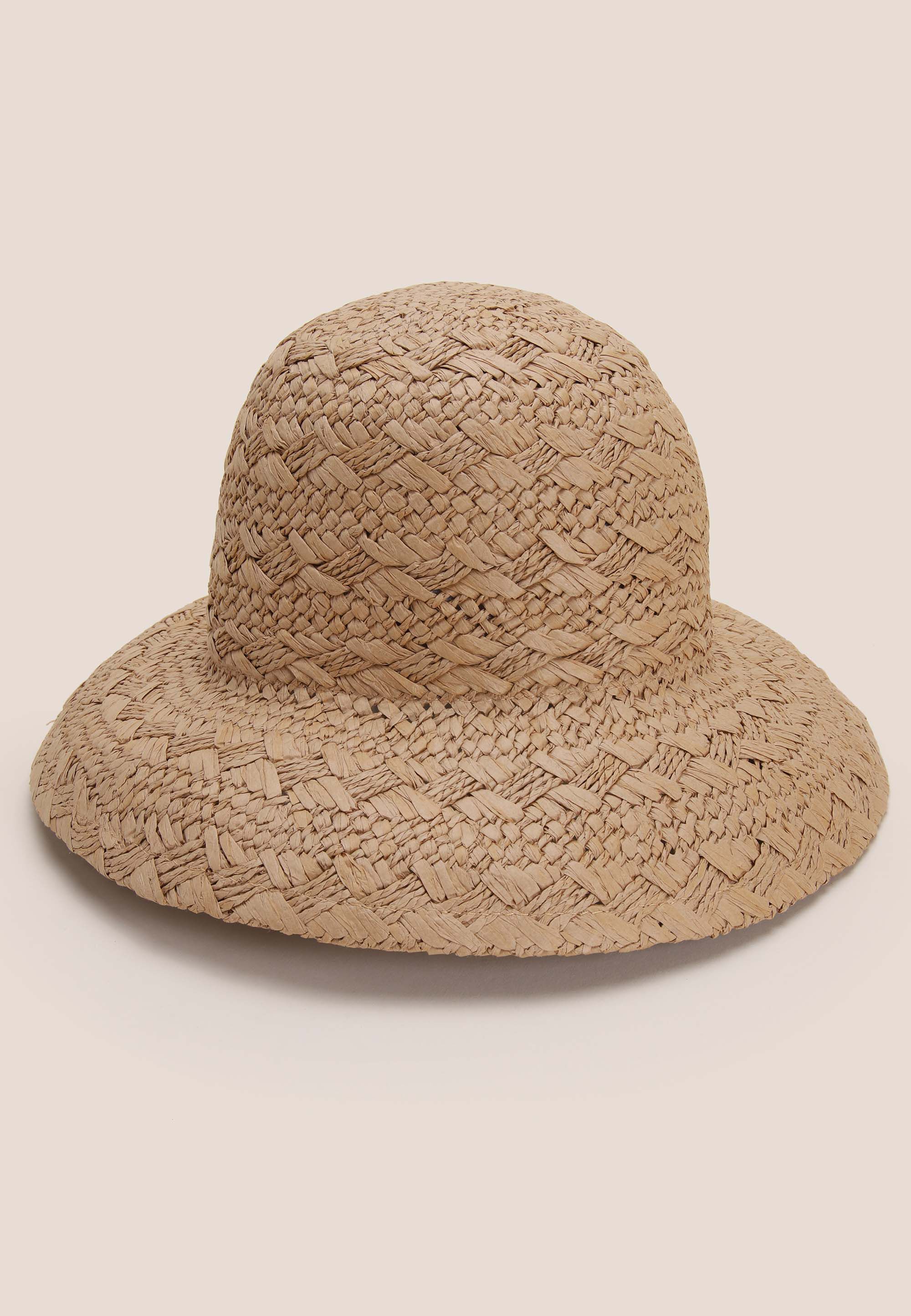 Womens Tan Cloche Bucket Hat