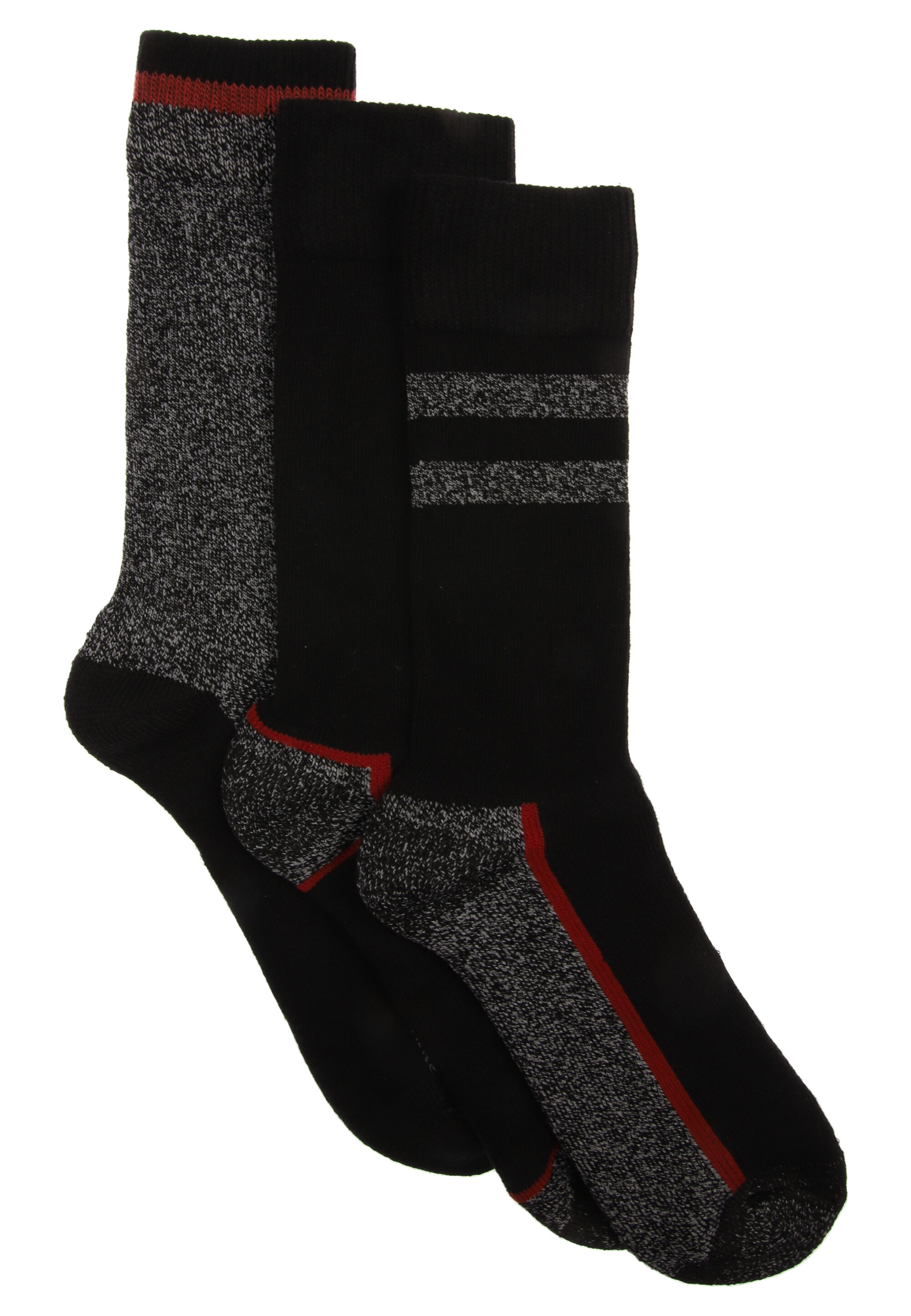 Mens 2pk Black Work Comfort Socks
