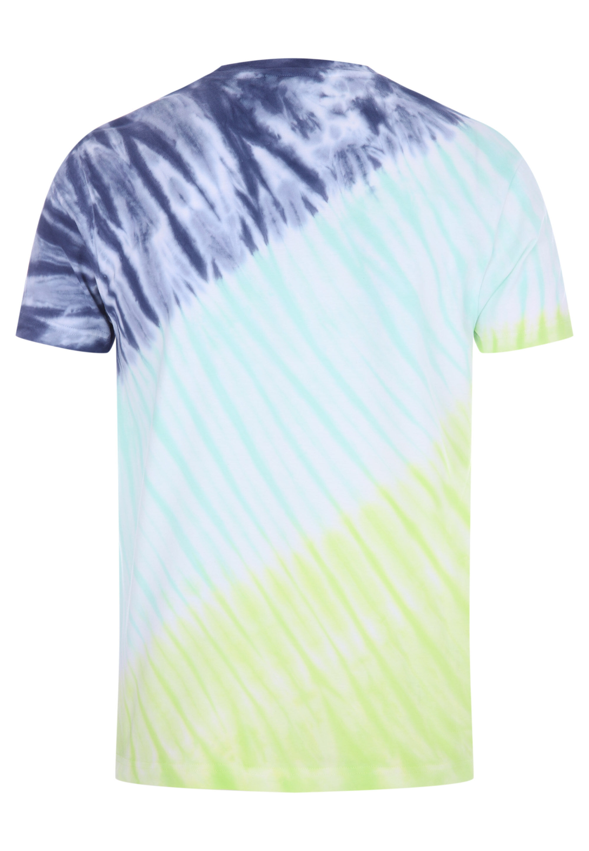 Mens Blue Tie-Dye Print T-shirt