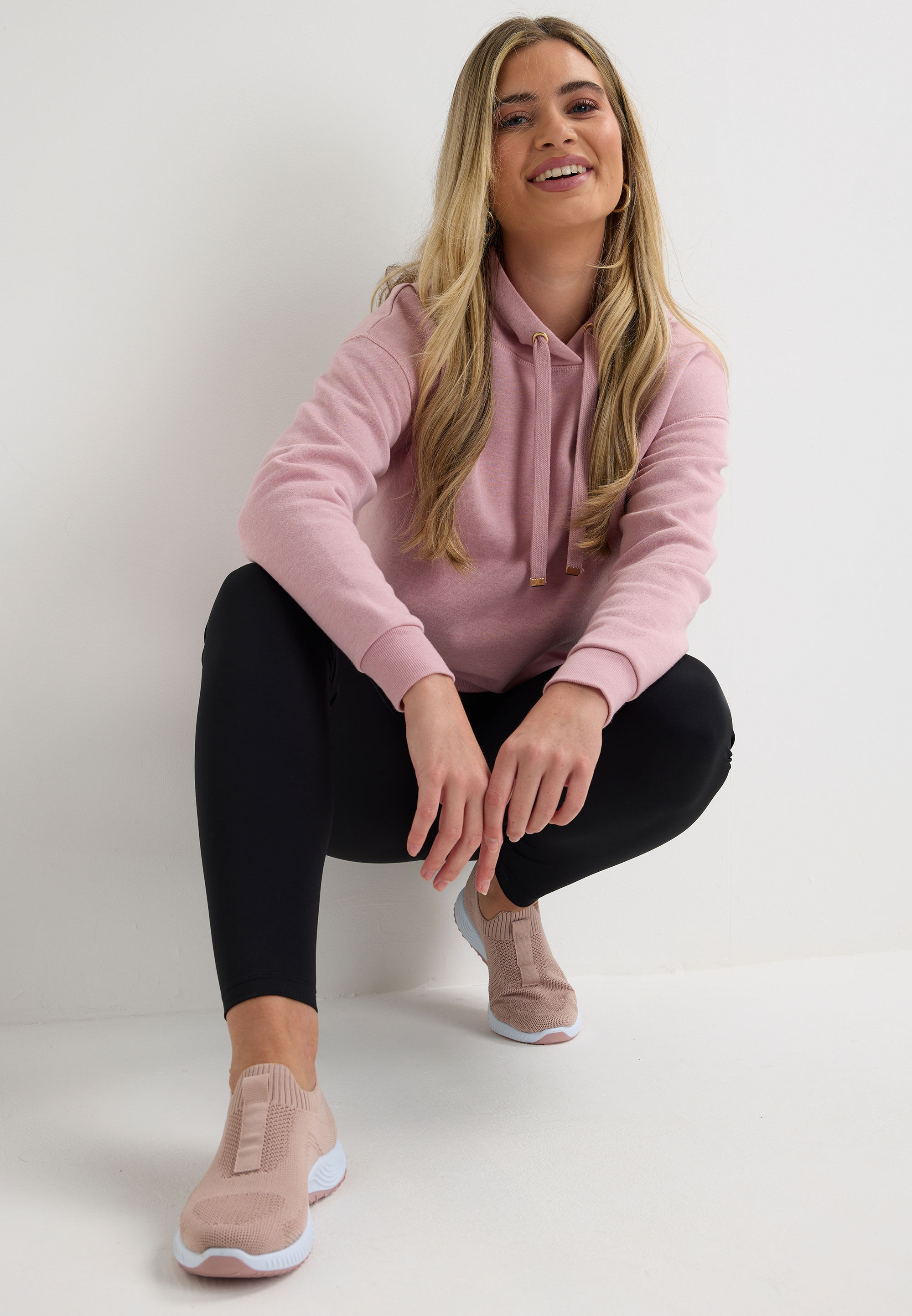 Womens Pink Woven Slip On Trainers