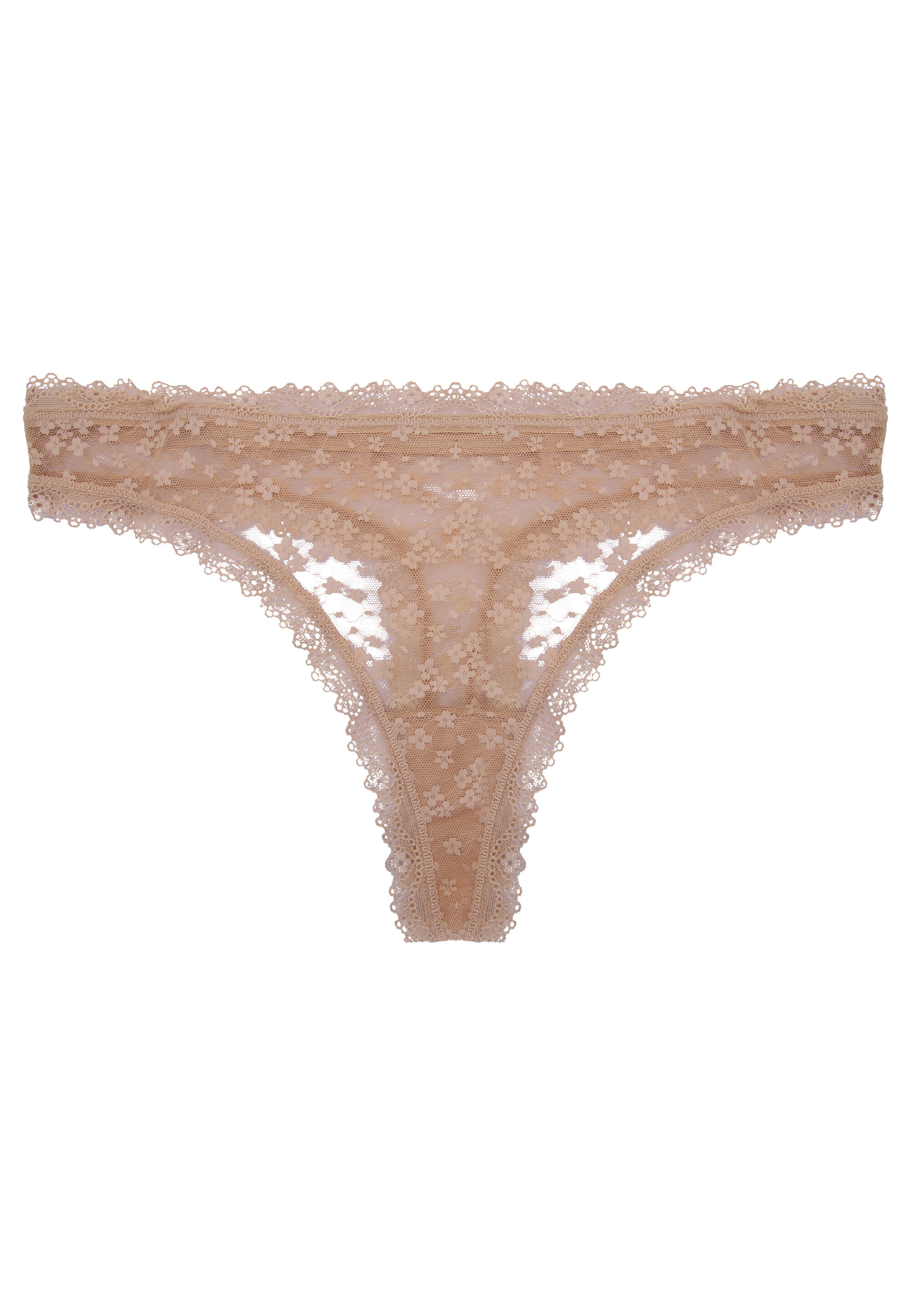 Womens Beige Helenca Lace Thong