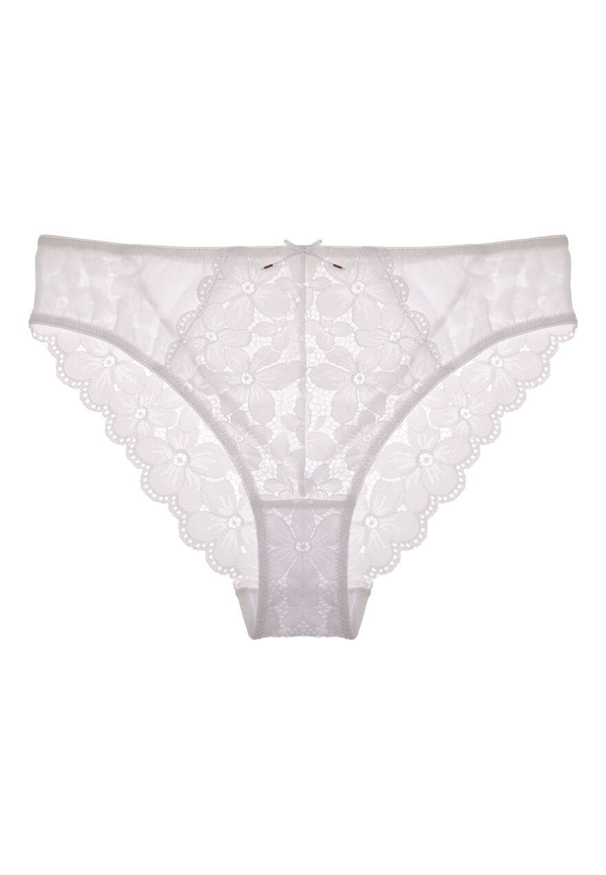 Womens White Lace Midi Briefs