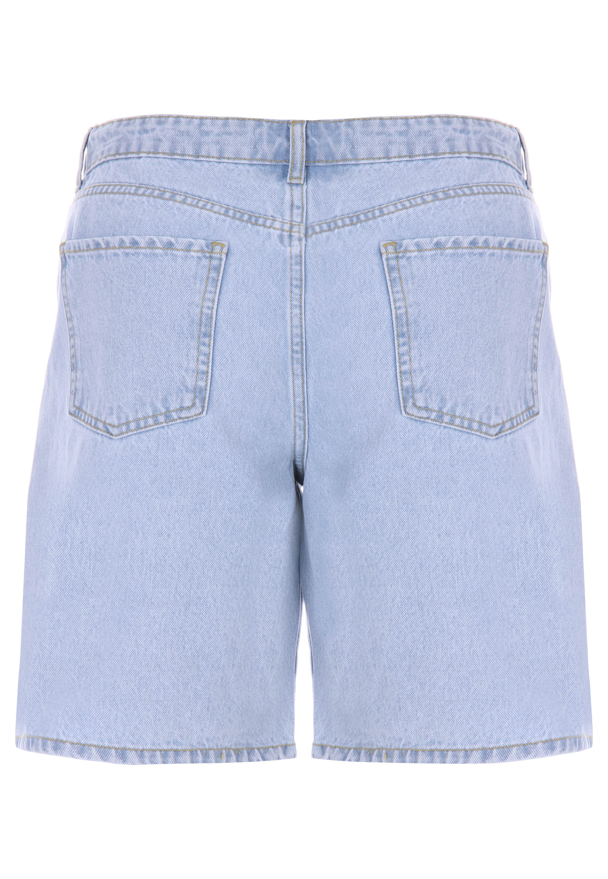 Womens Light Blue Denim Bermuda Shorts
