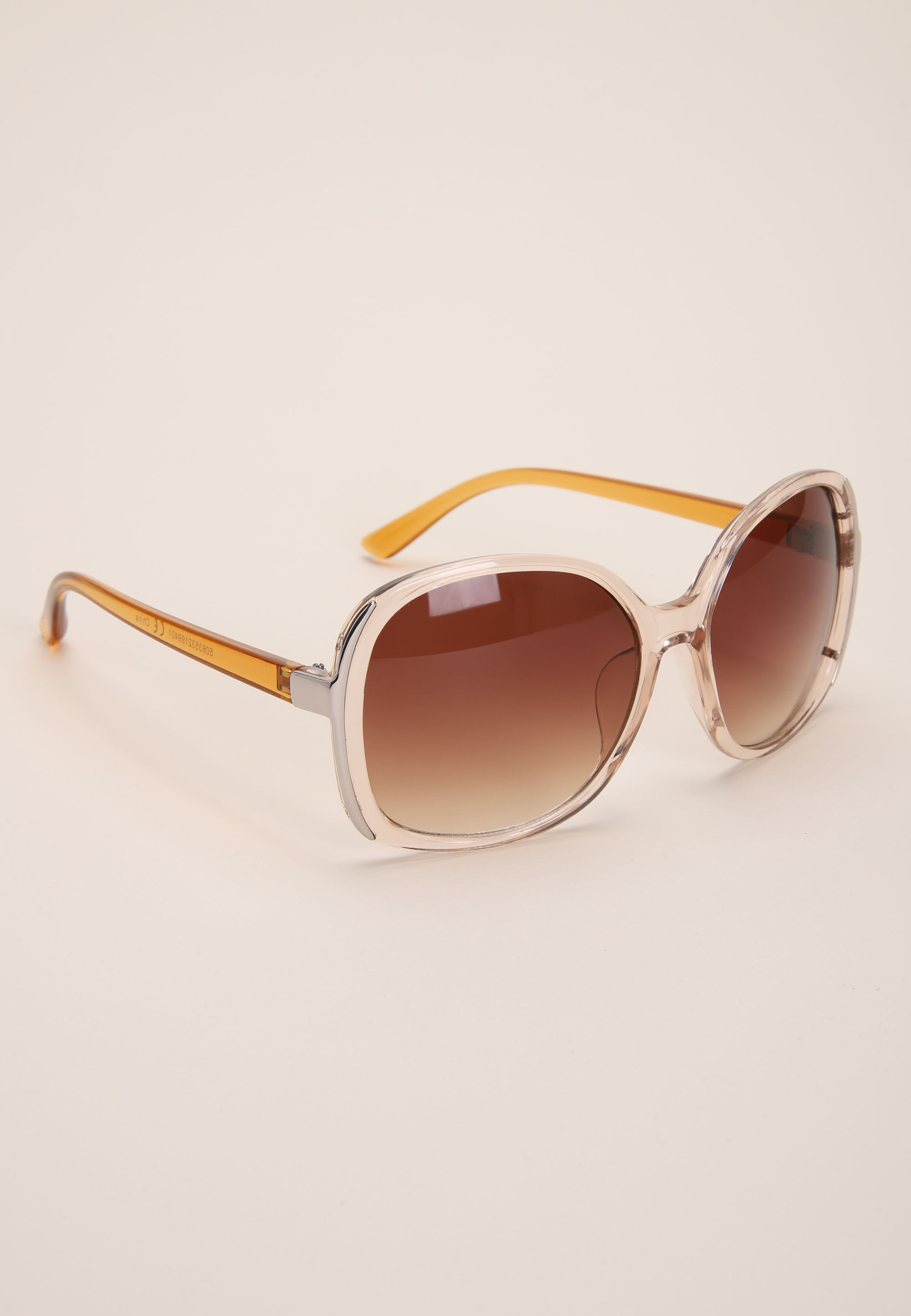 Womens Nude Rectangle Large Sunglasses