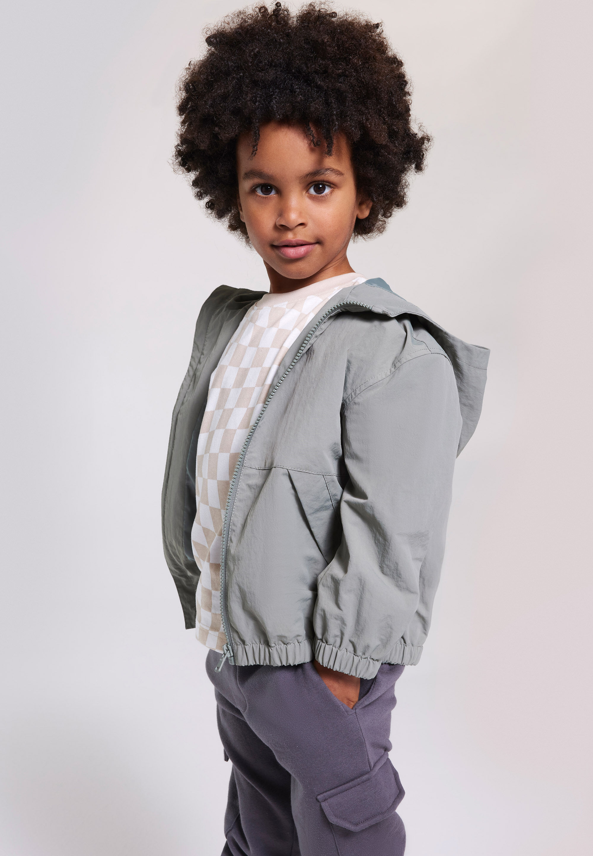 Younger Boys Khaki Windbreaker Jacket