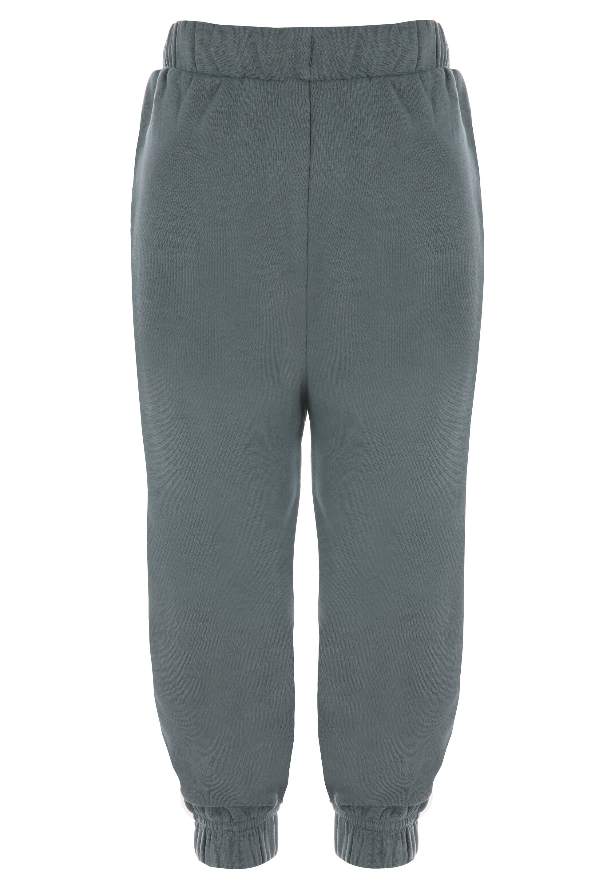 Younger Boys Green Plain Joggers