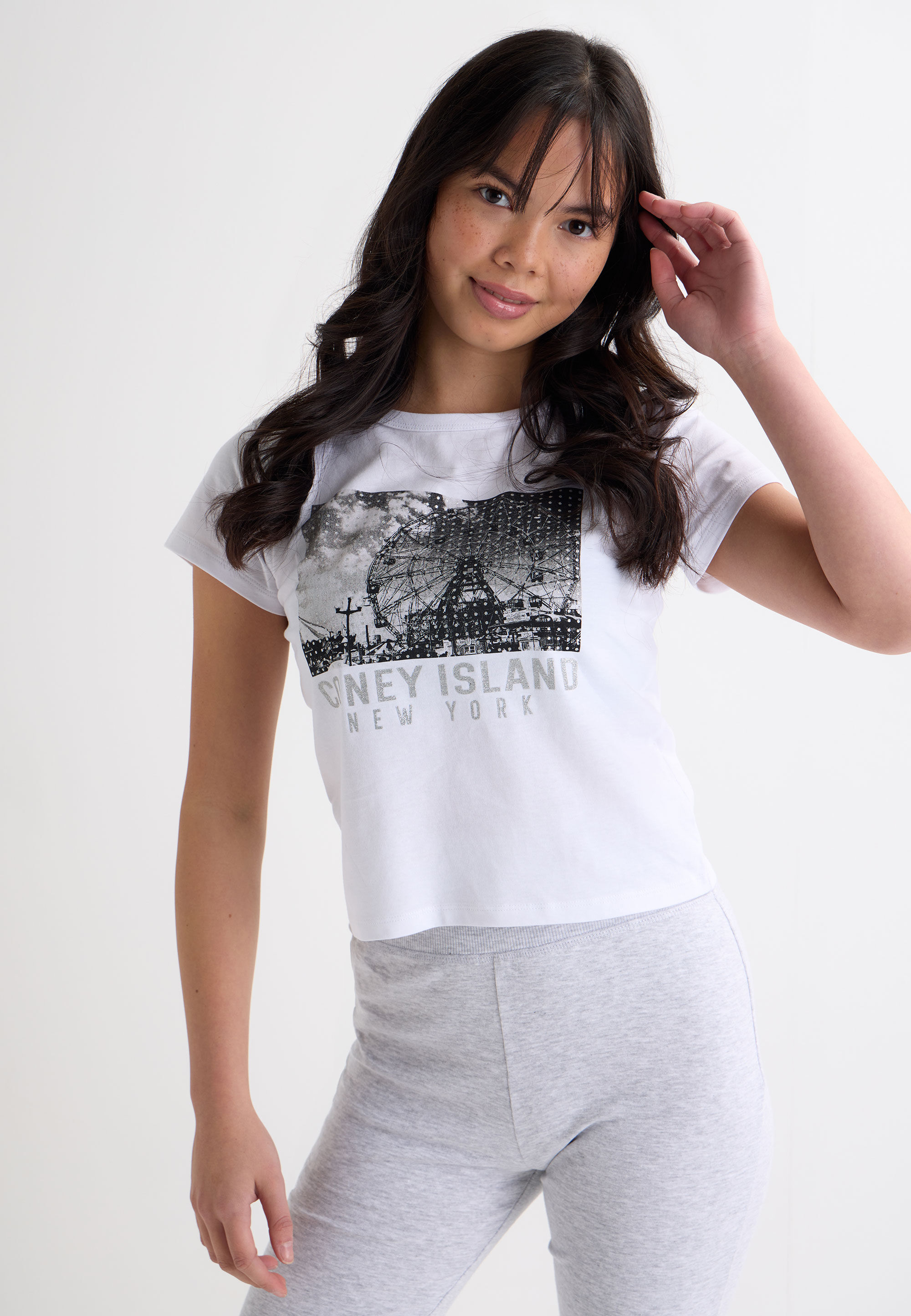Older Girls White City Short Sleeve Top