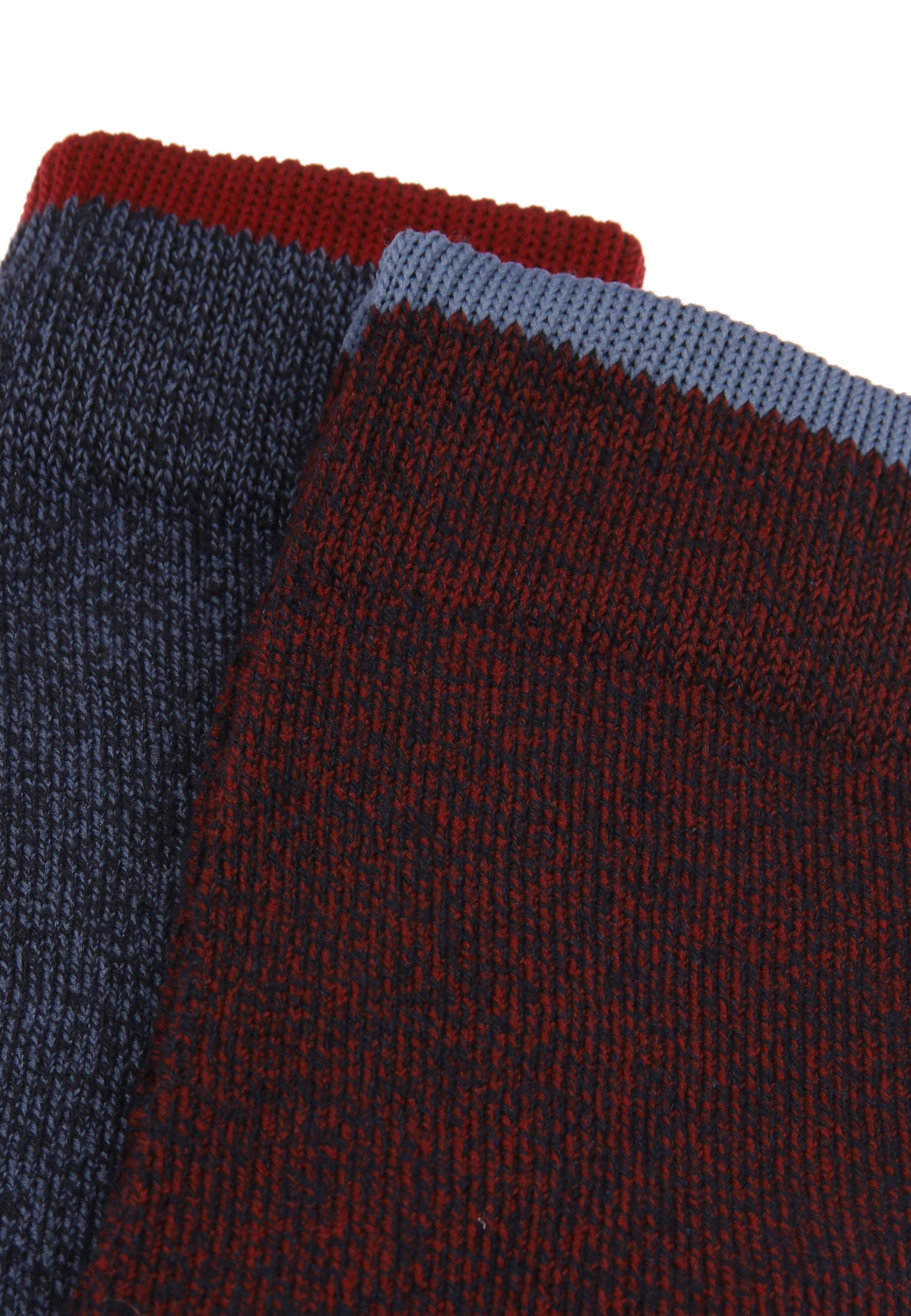 Mens 2pk Navy & Burgundy Cushioned Thermal Socks