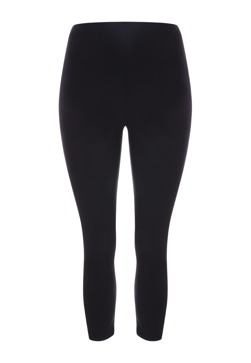 Womens Black Cropped Leggings