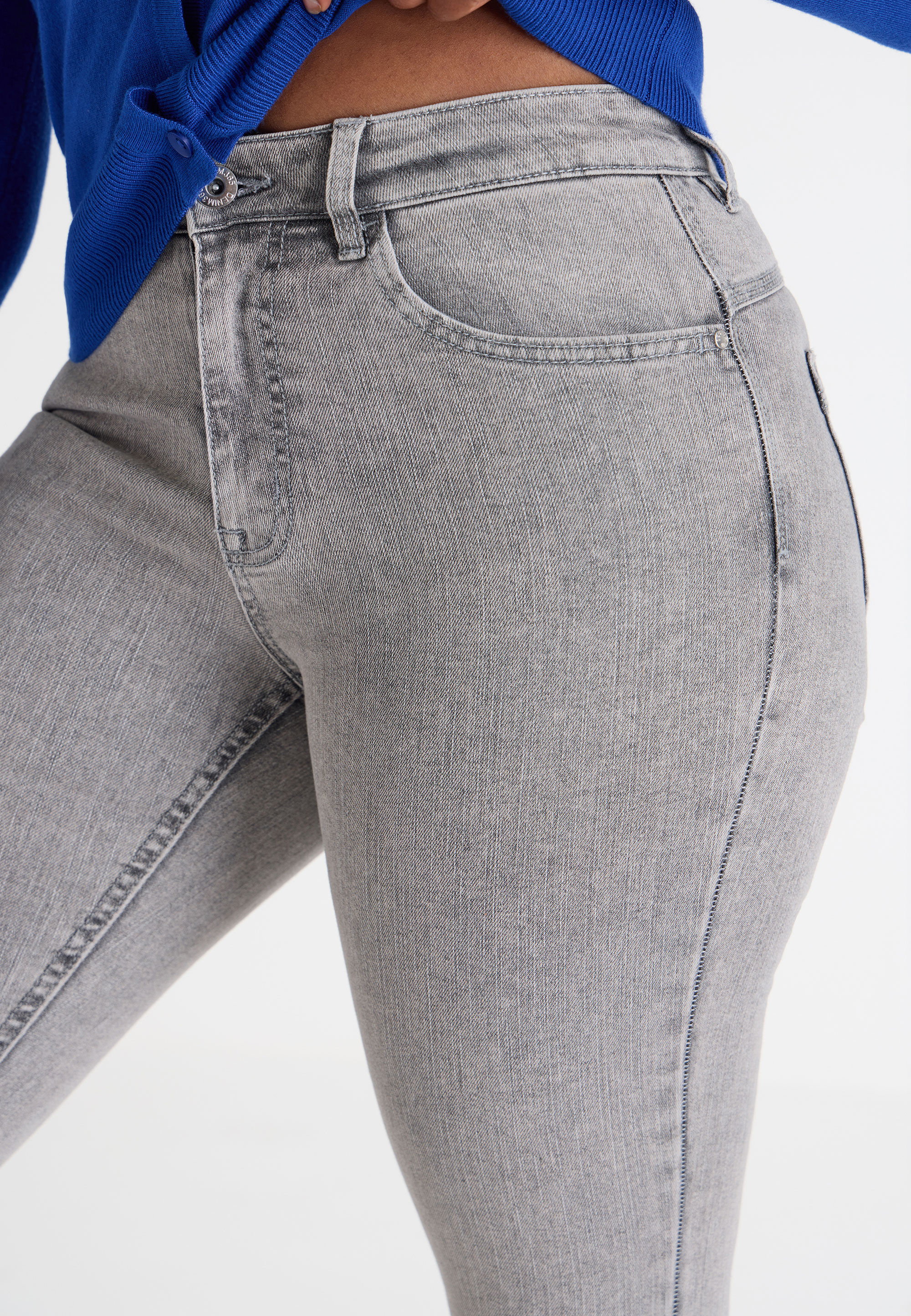 Womens Light Grey Alexa Shaper Skinny Jeans