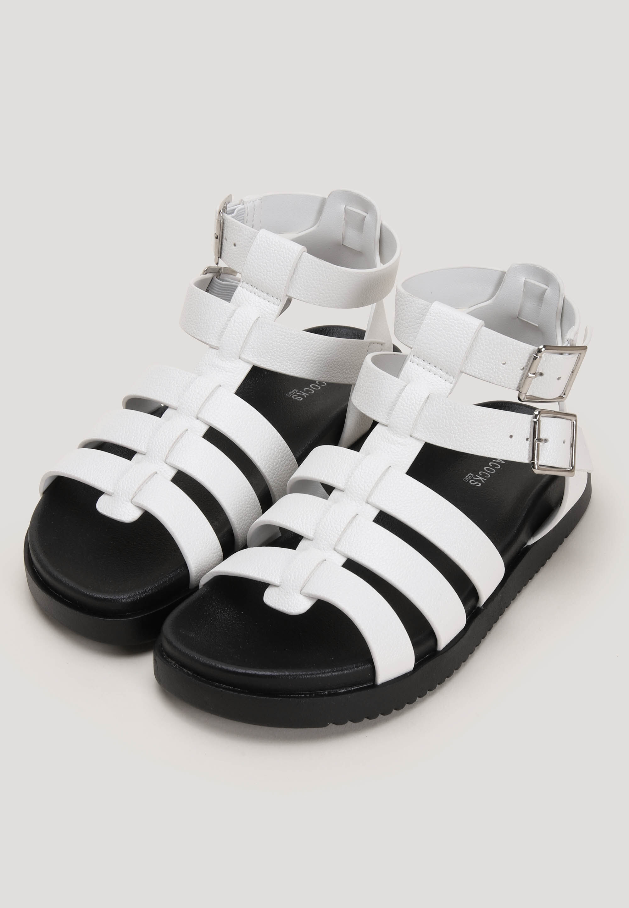Older Girls White Fisherman Sandals