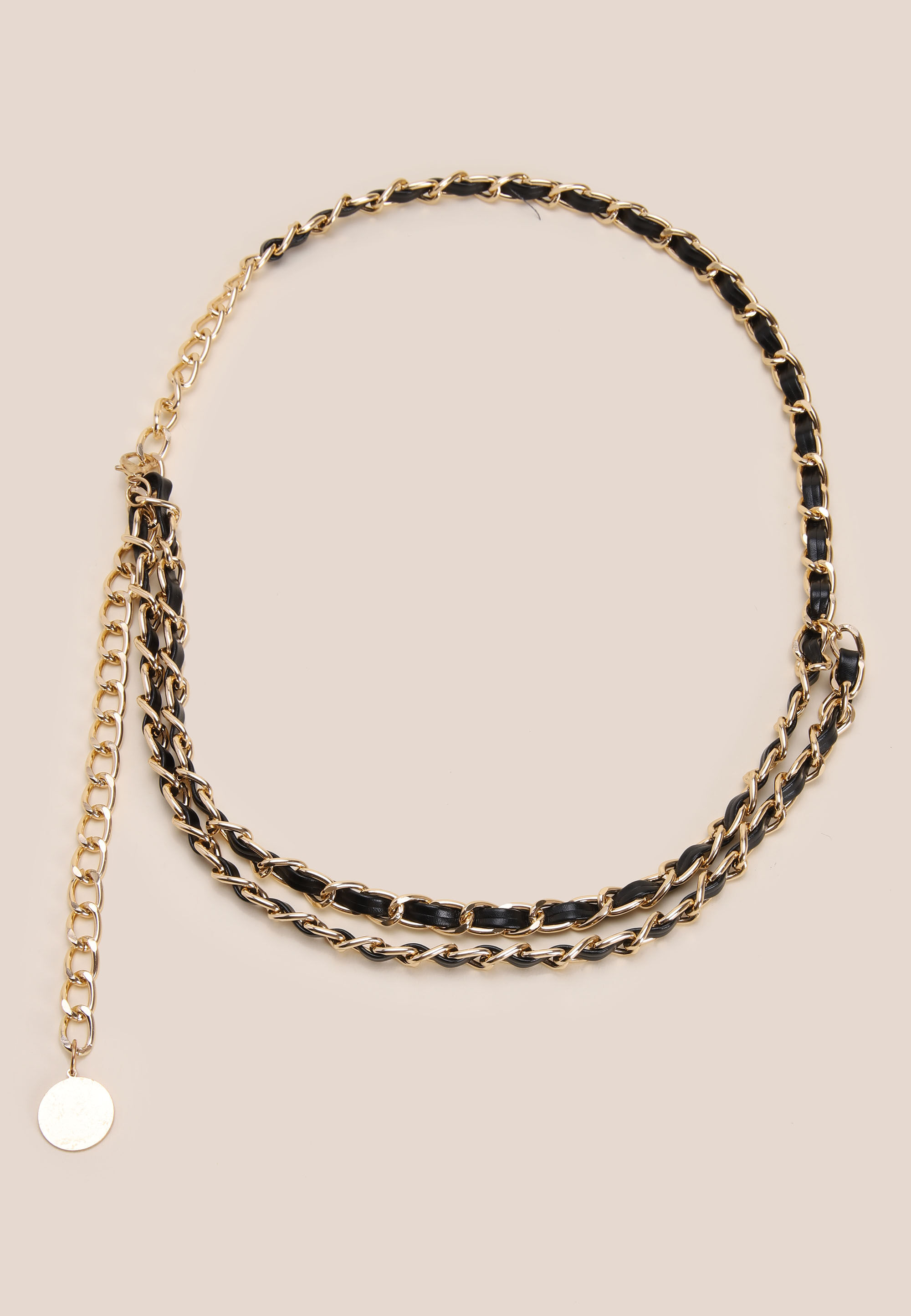 Womens Gold Metal Chain Belt