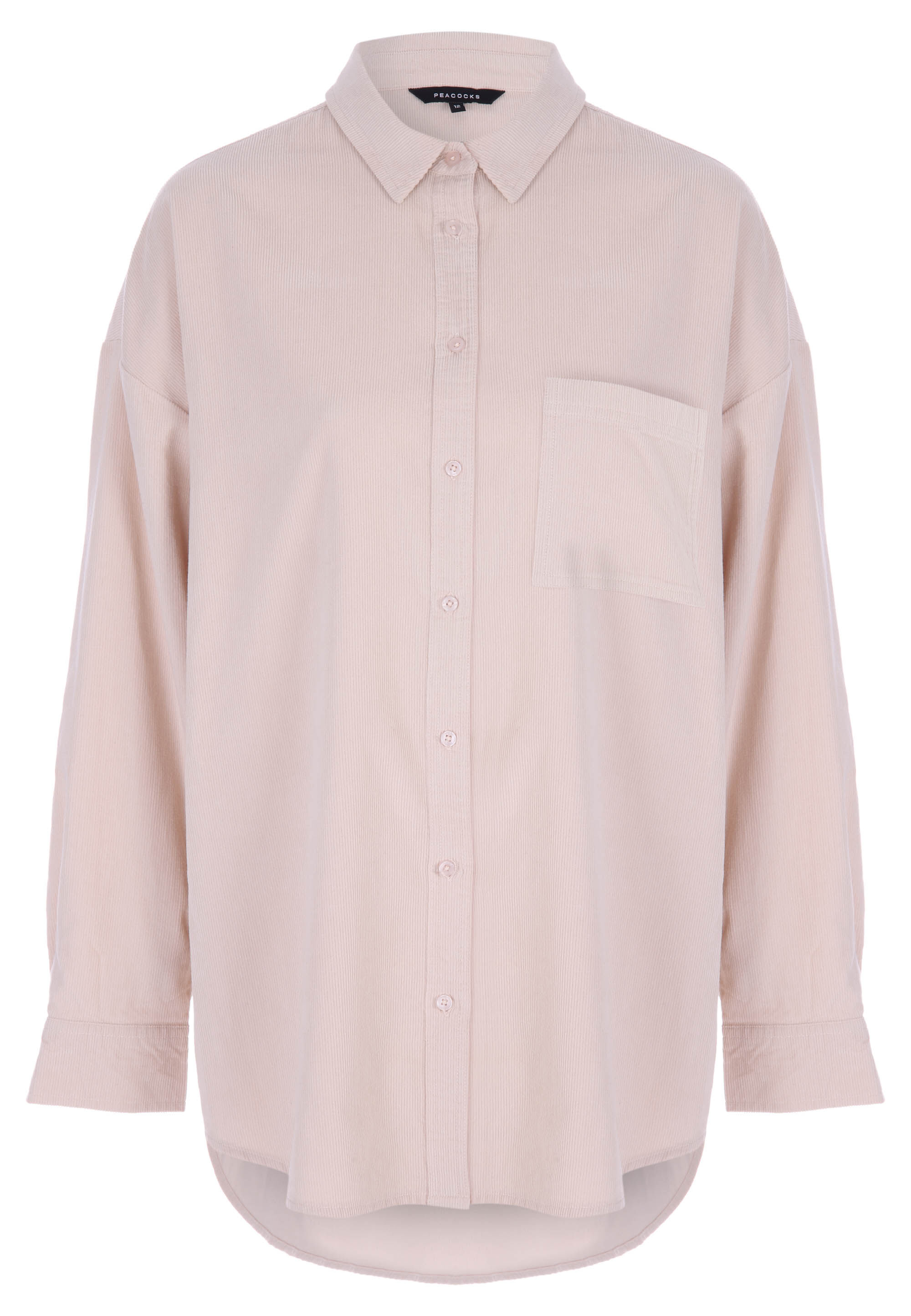 Womens Stone Plain Corduroy Shirt