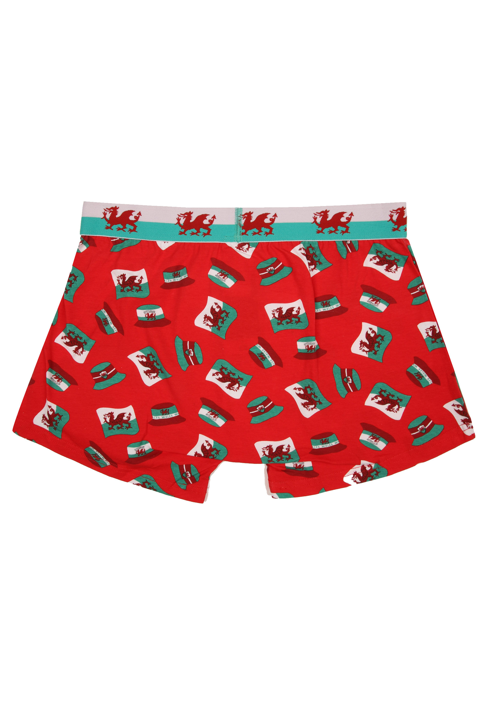 Mens Red Welsh Flag Novelty Trunks