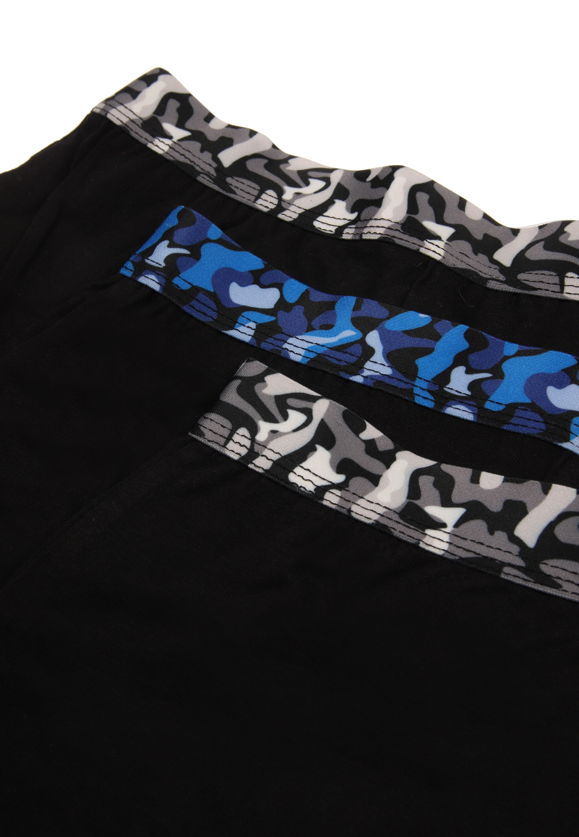 Older Boys 3pk Black Camo Loose Fit Boxers