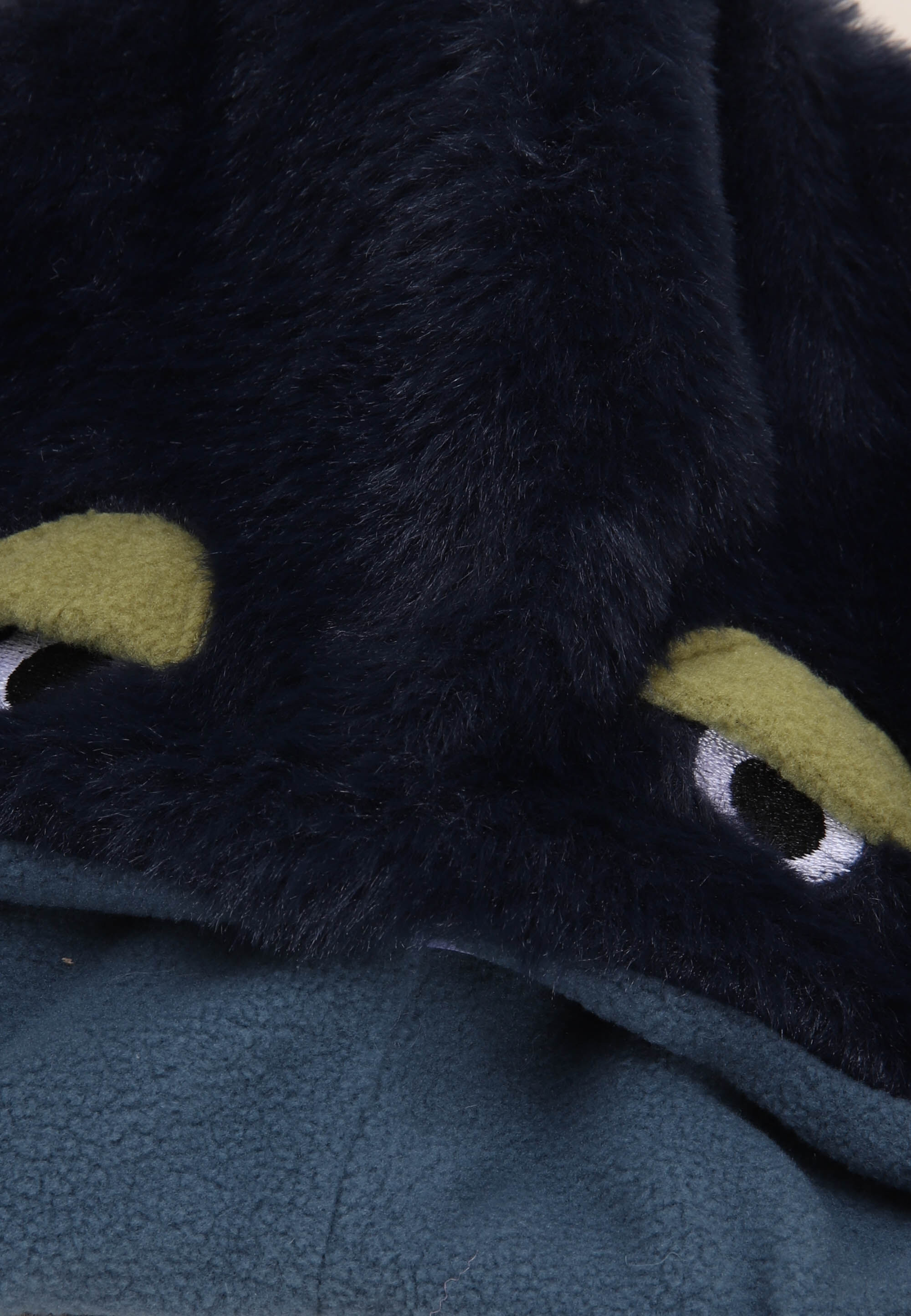 Younger Boys Blue Fluffy Dinosaur Hat Scarf