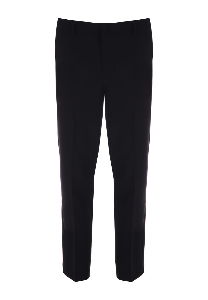 Mens Black Smart Straight Leg Trousers