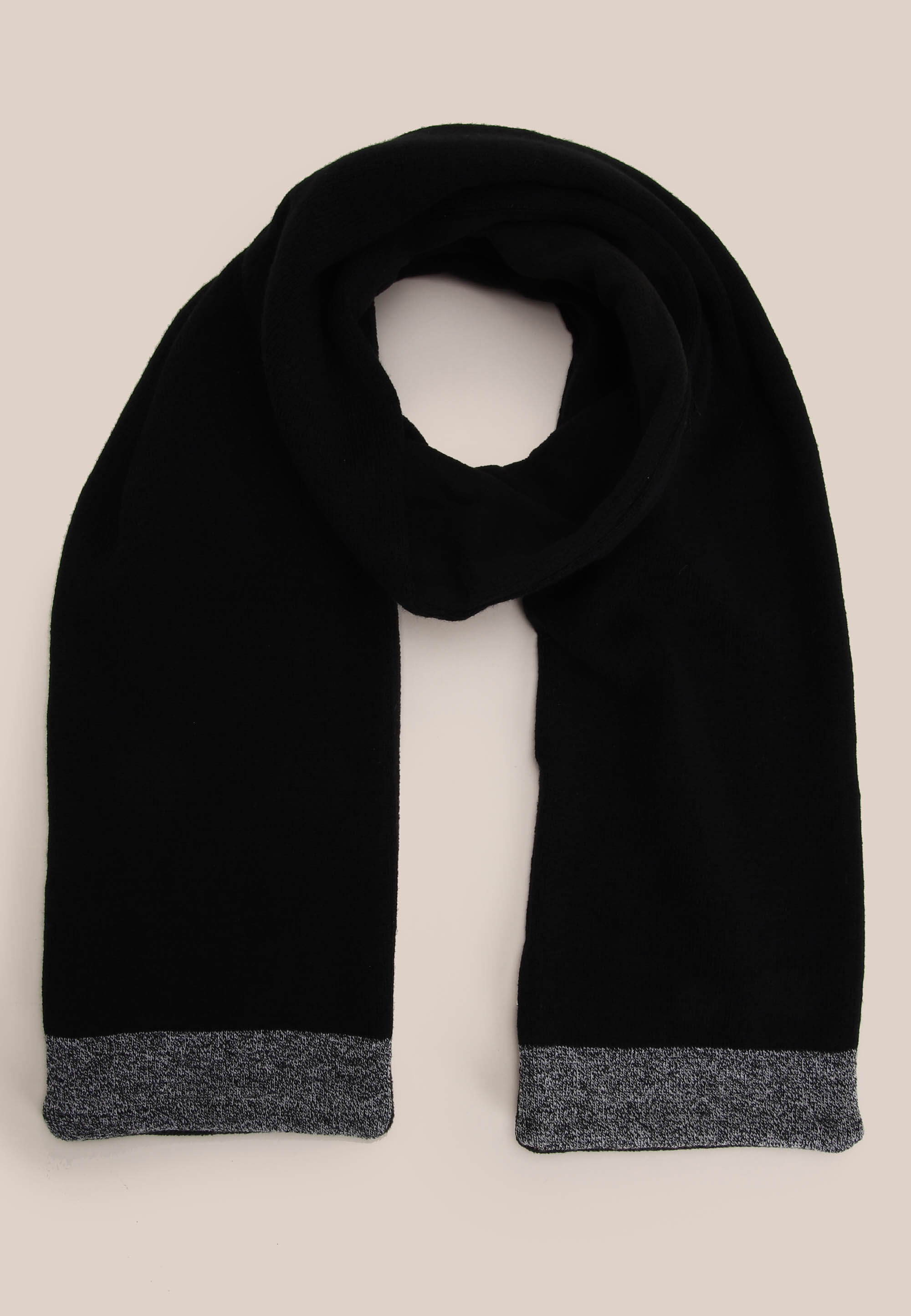 Mens Black Plain Thinsulate Scarf