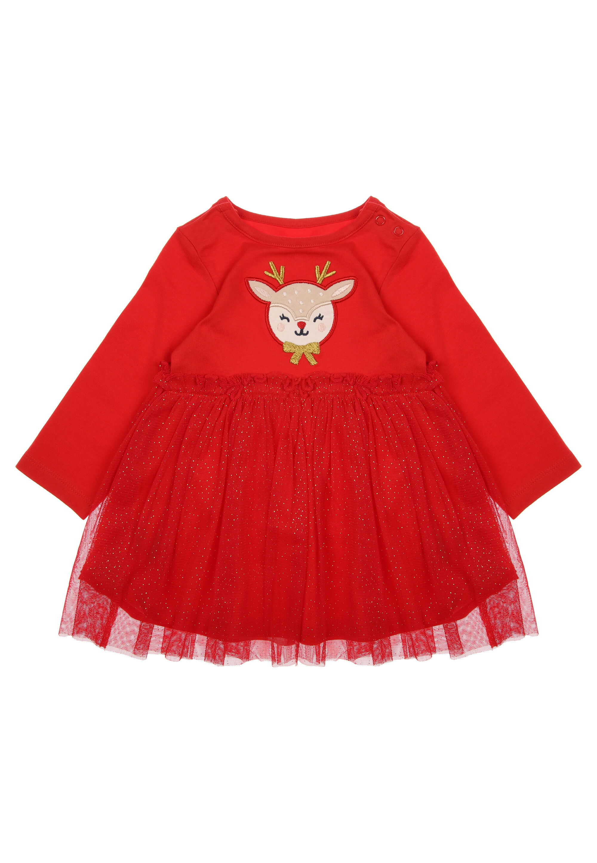 Baby Girl Red Christmas Reindeer Tutu Dress