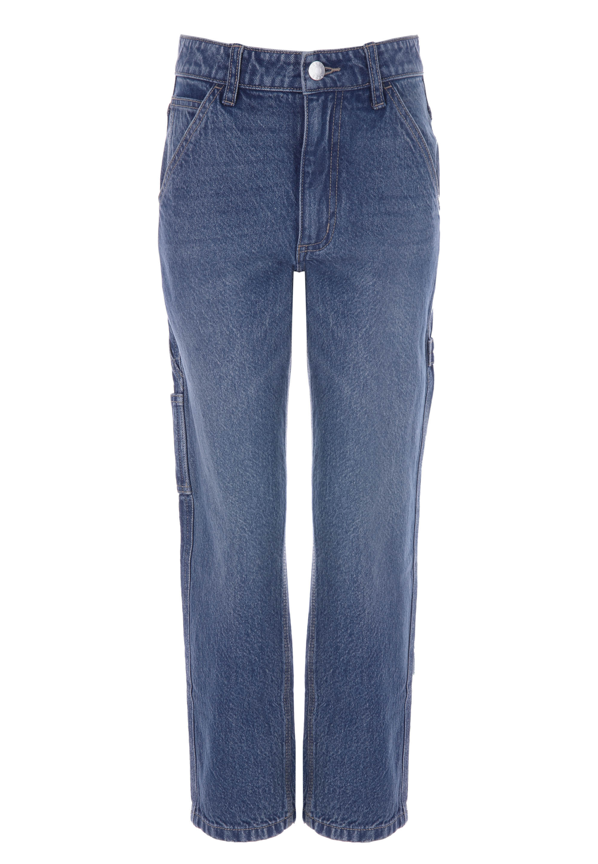 Older Boy Blue Denim Carpenter Jeans