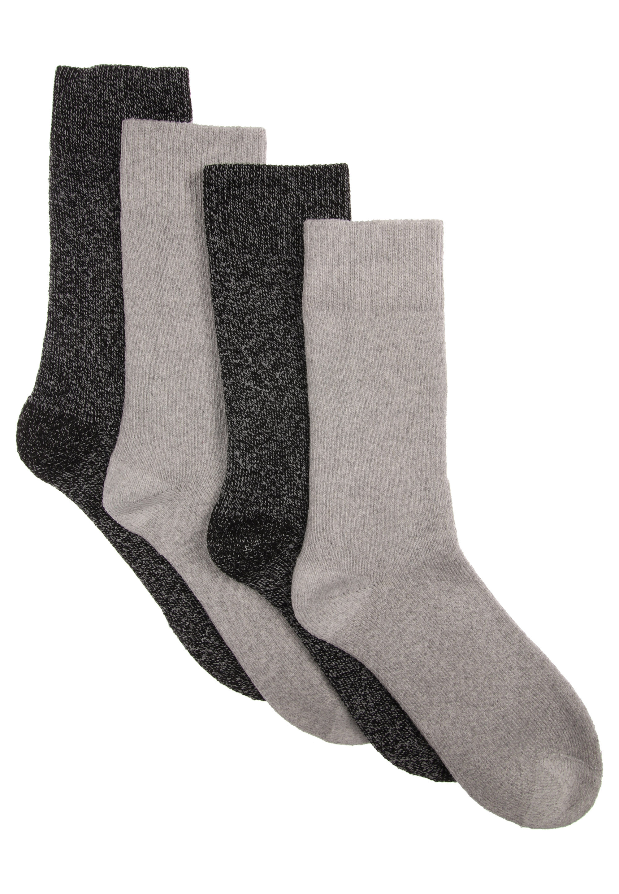 Mens 2pk Grey Marl Thermal Boot Socks
