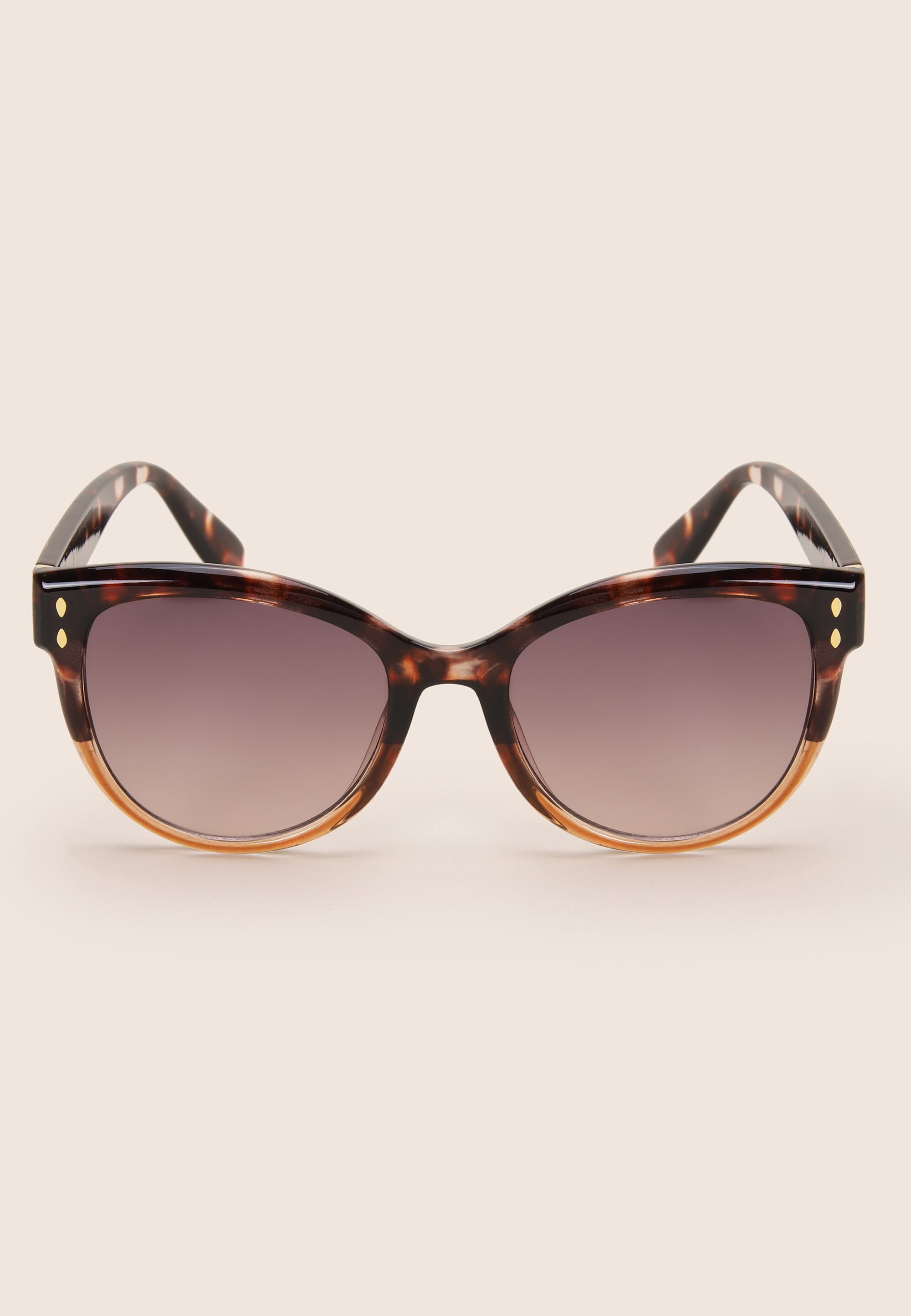 Womens Brown Ombre Cat Eye Sunglasses