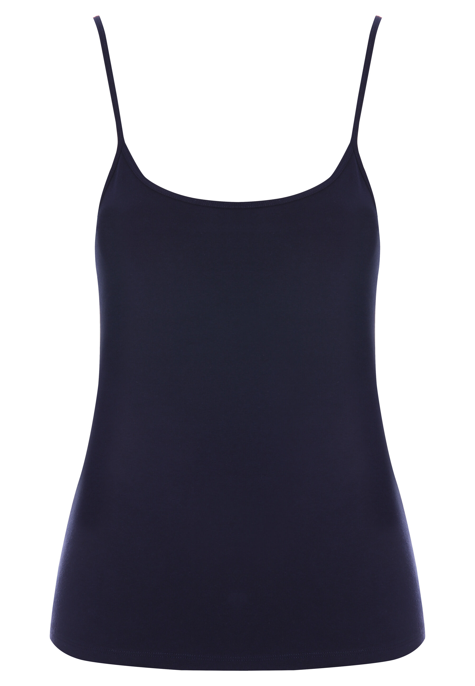 Womens Navy Plain Stretch Cami Vest