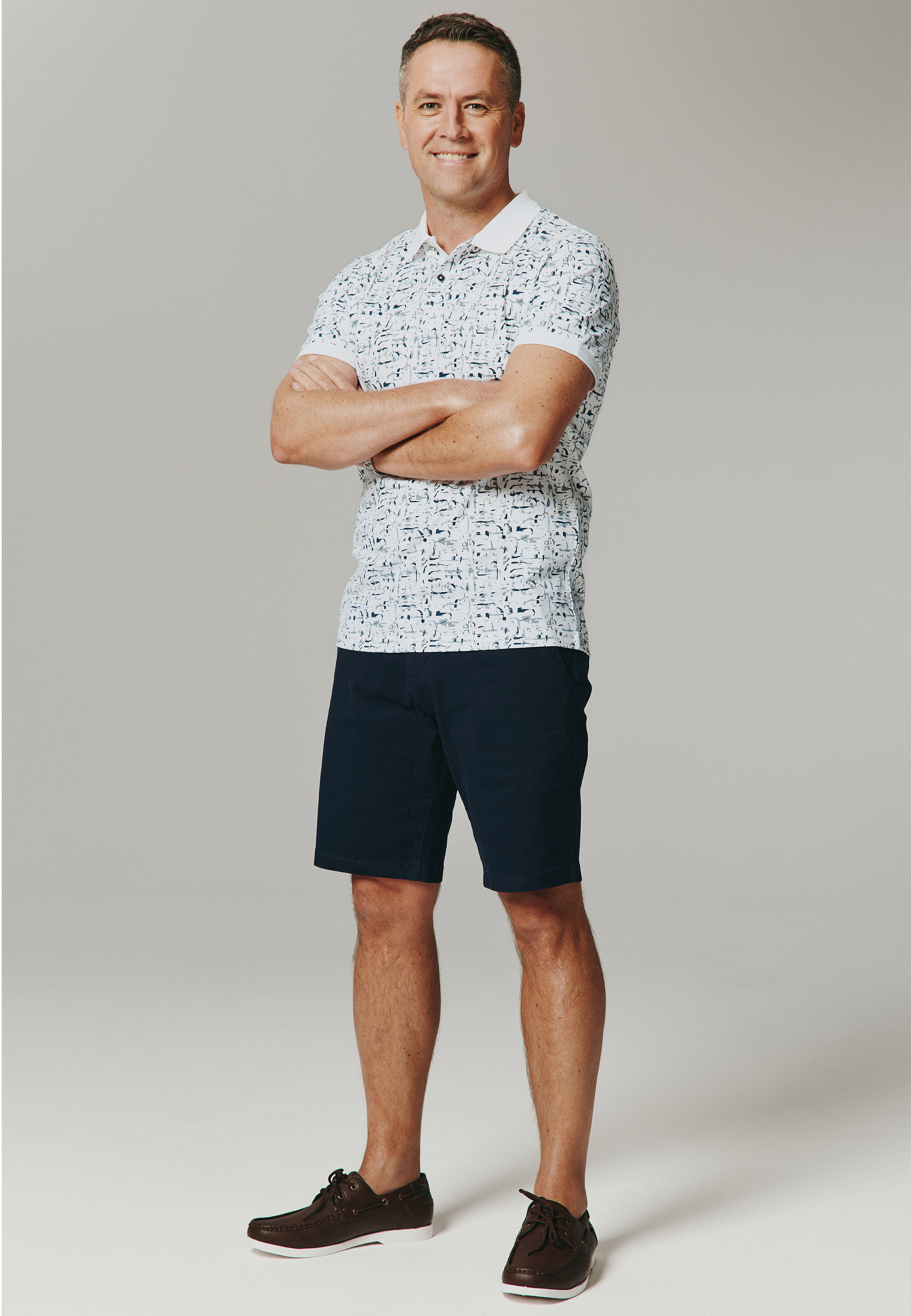 Mens Navy Plain Chino Shorts