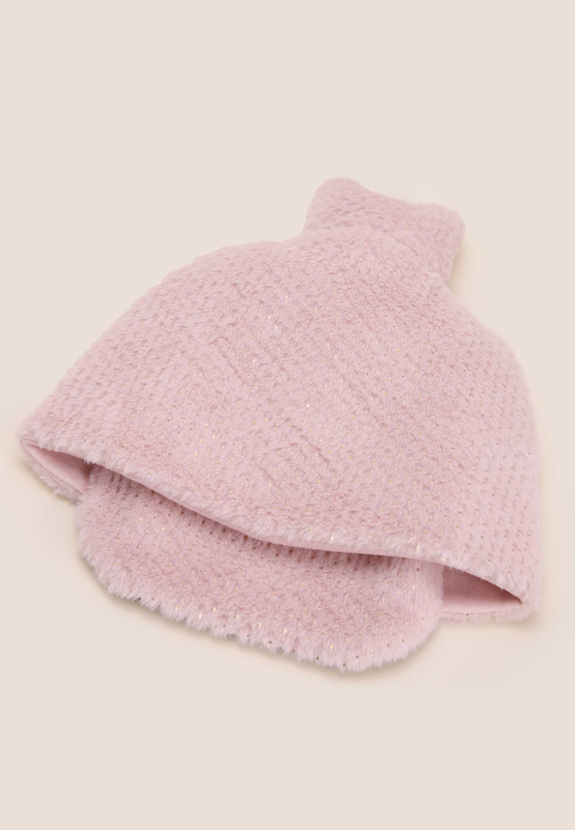 Womens Pink Fluffy Foot Hot Water Bottle