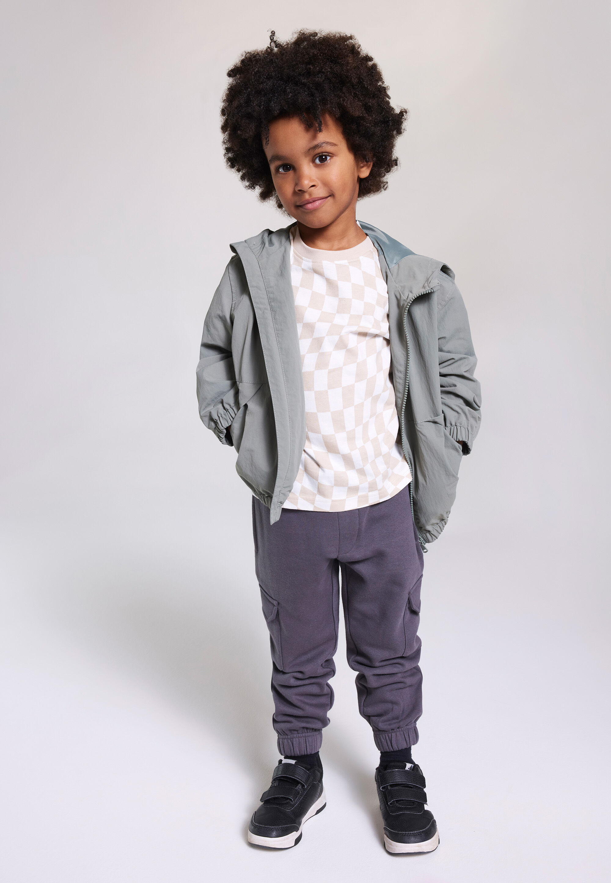 Younger Boys Charcoal Cargo Joggers