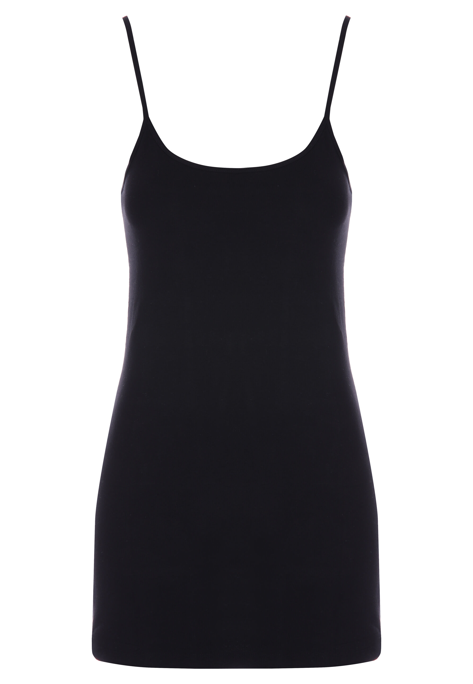 Womens Black Stretch Longline Cami Vest