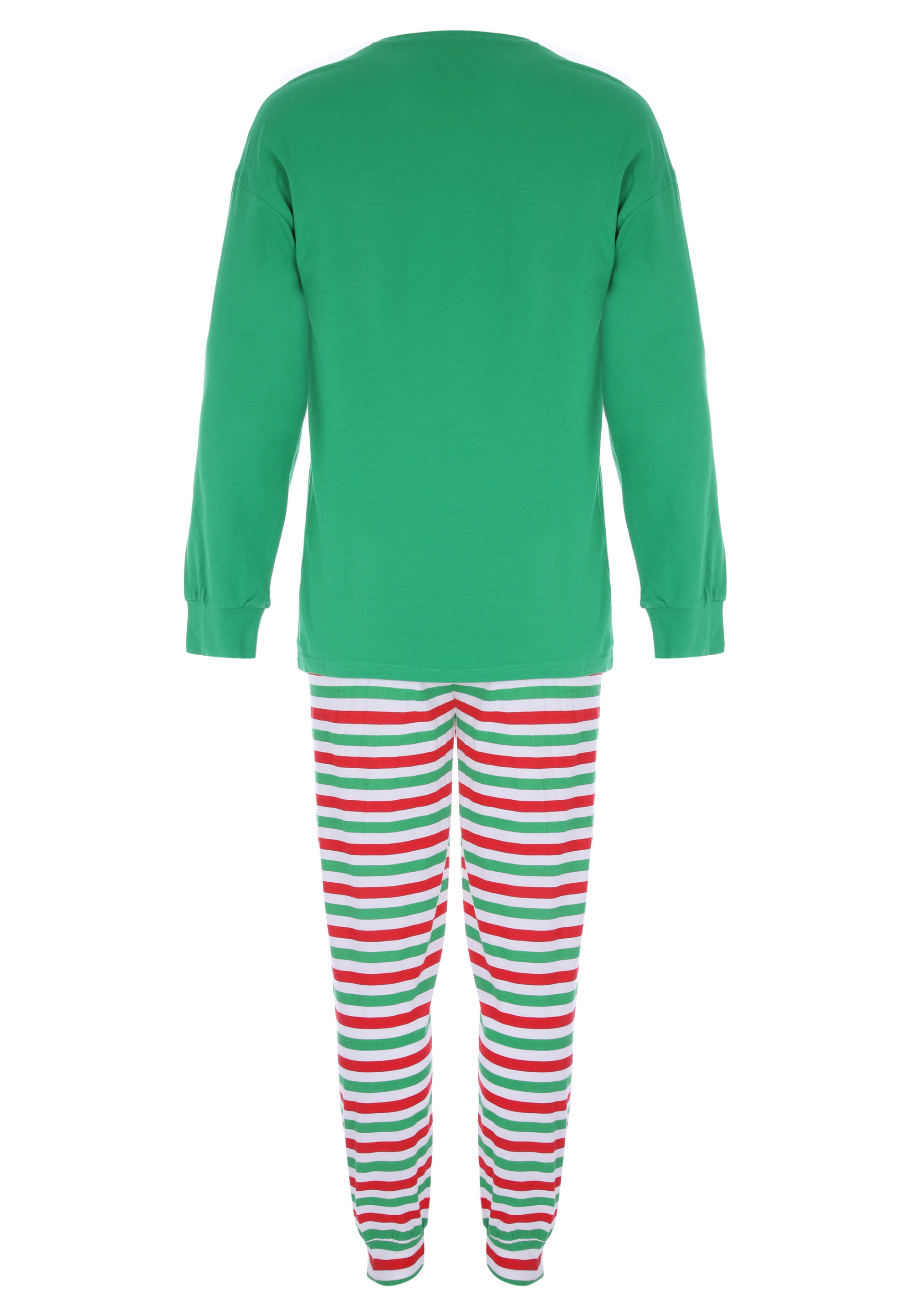 Mens Green Team Elf Christmas Family Pyjama Set