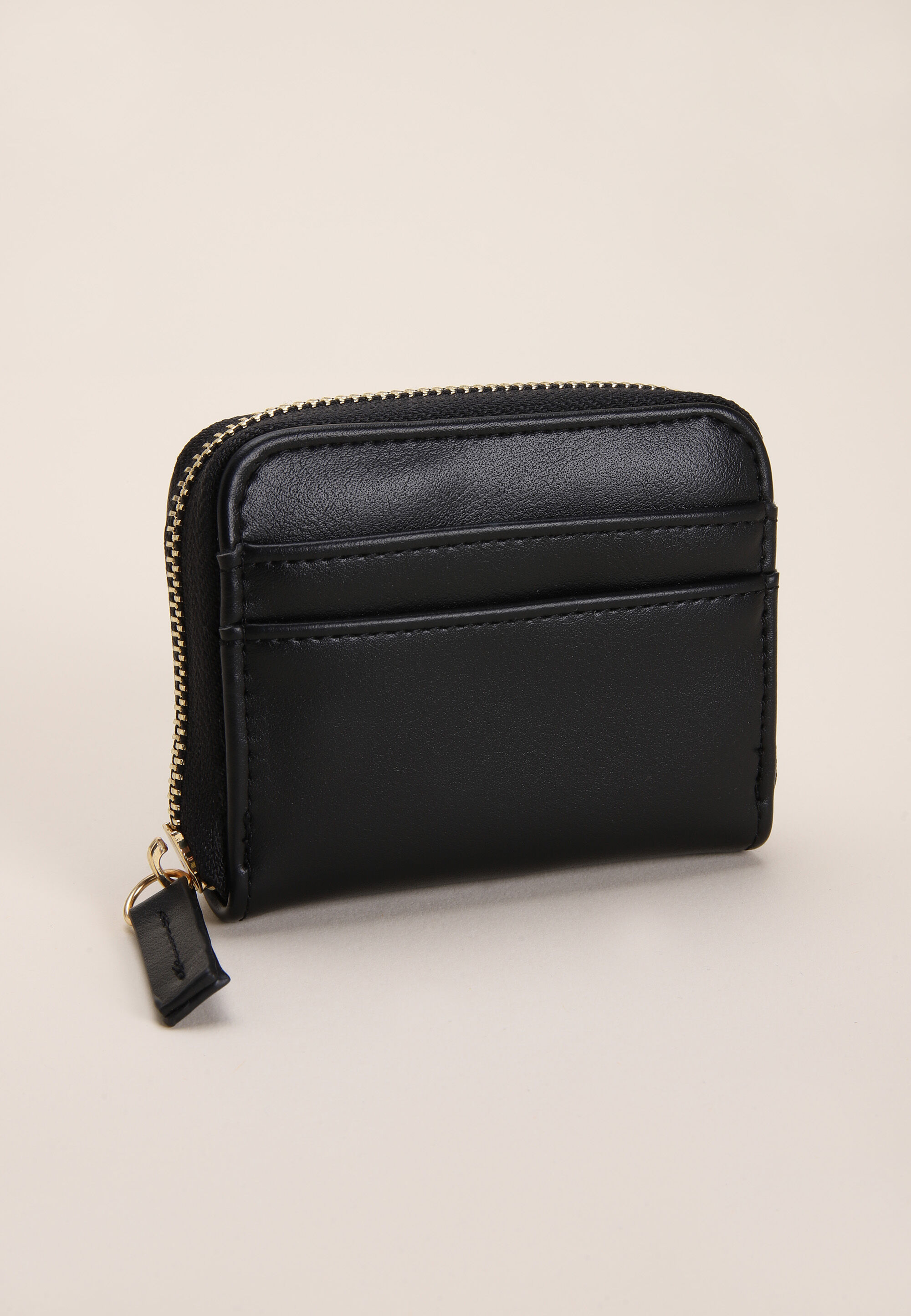 Womens Black Small Zipped Purse