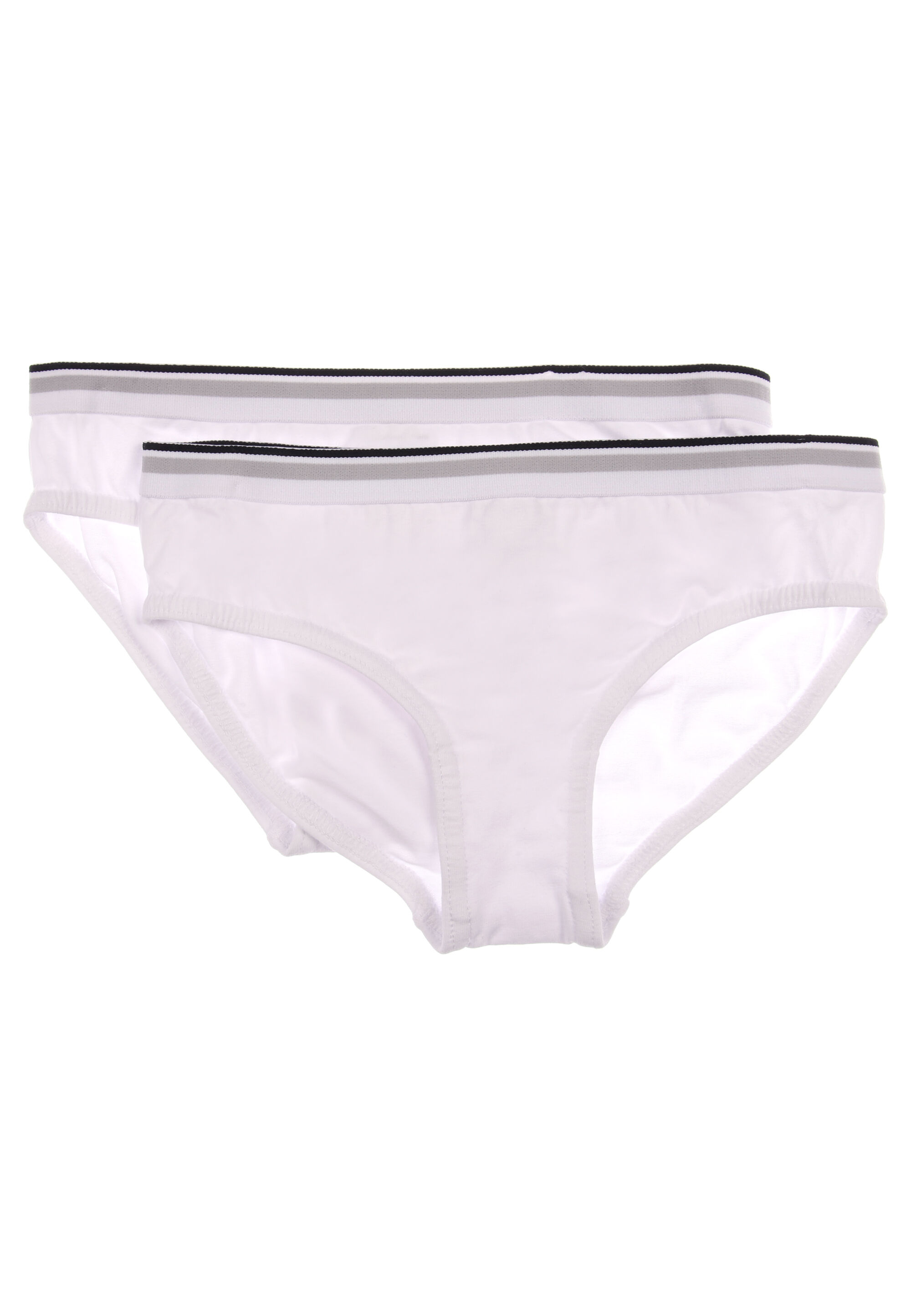 Older Girls 2pk White Cotton Briefs