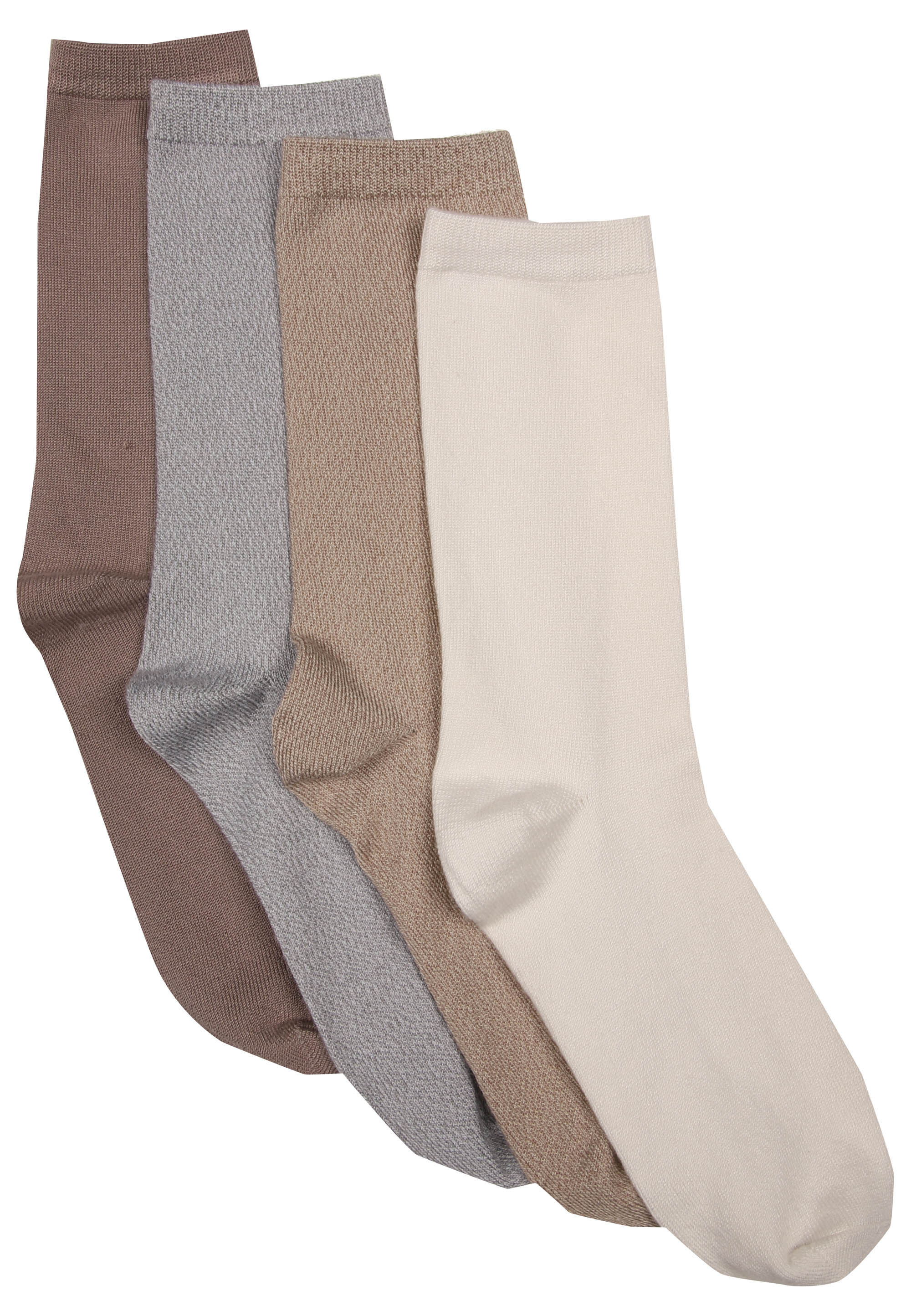 Womens 4pk Neutral Super Soft Ankle Socks