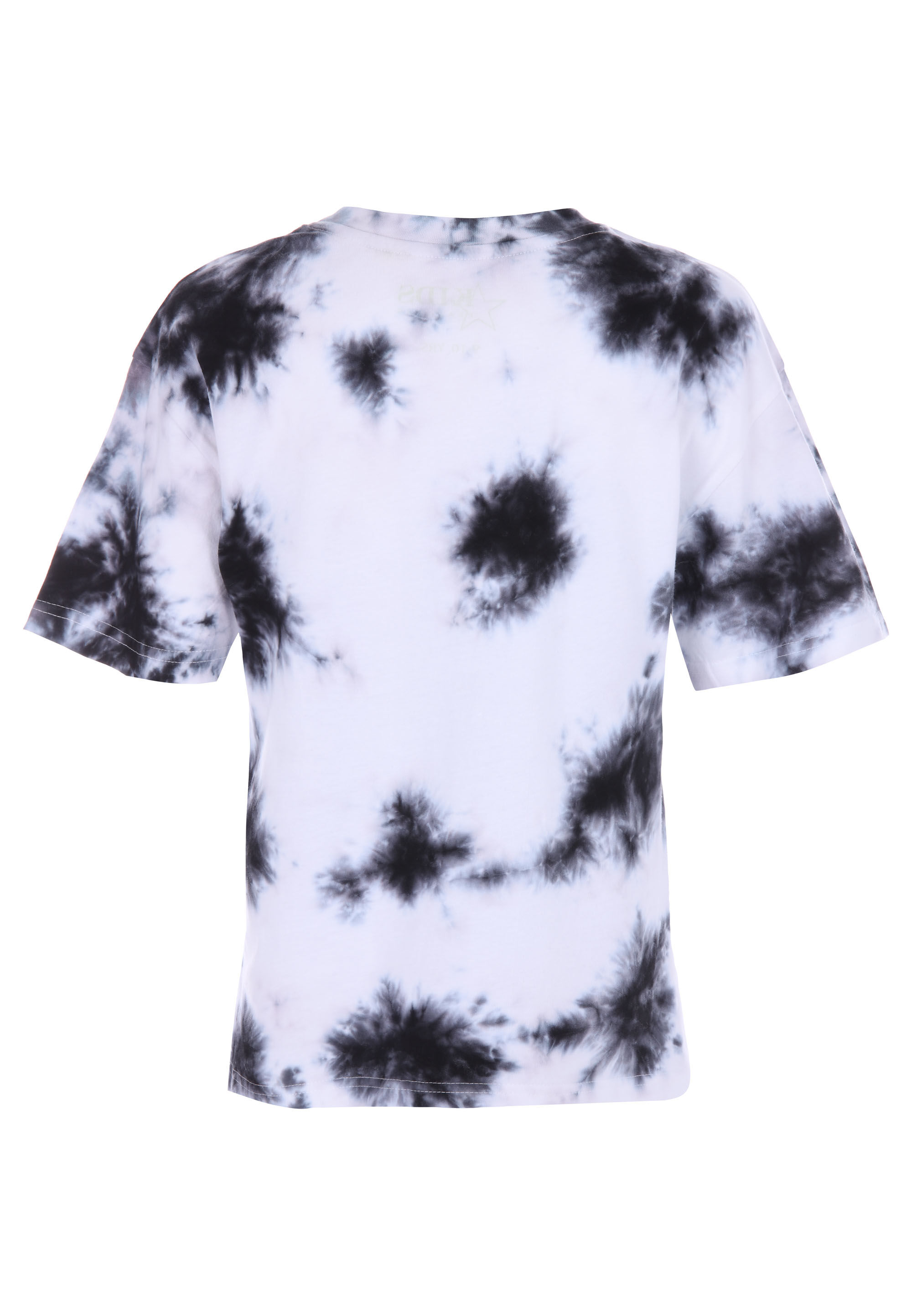 Older Boys White & Black Tie-Dye Graffiti T-Shirt