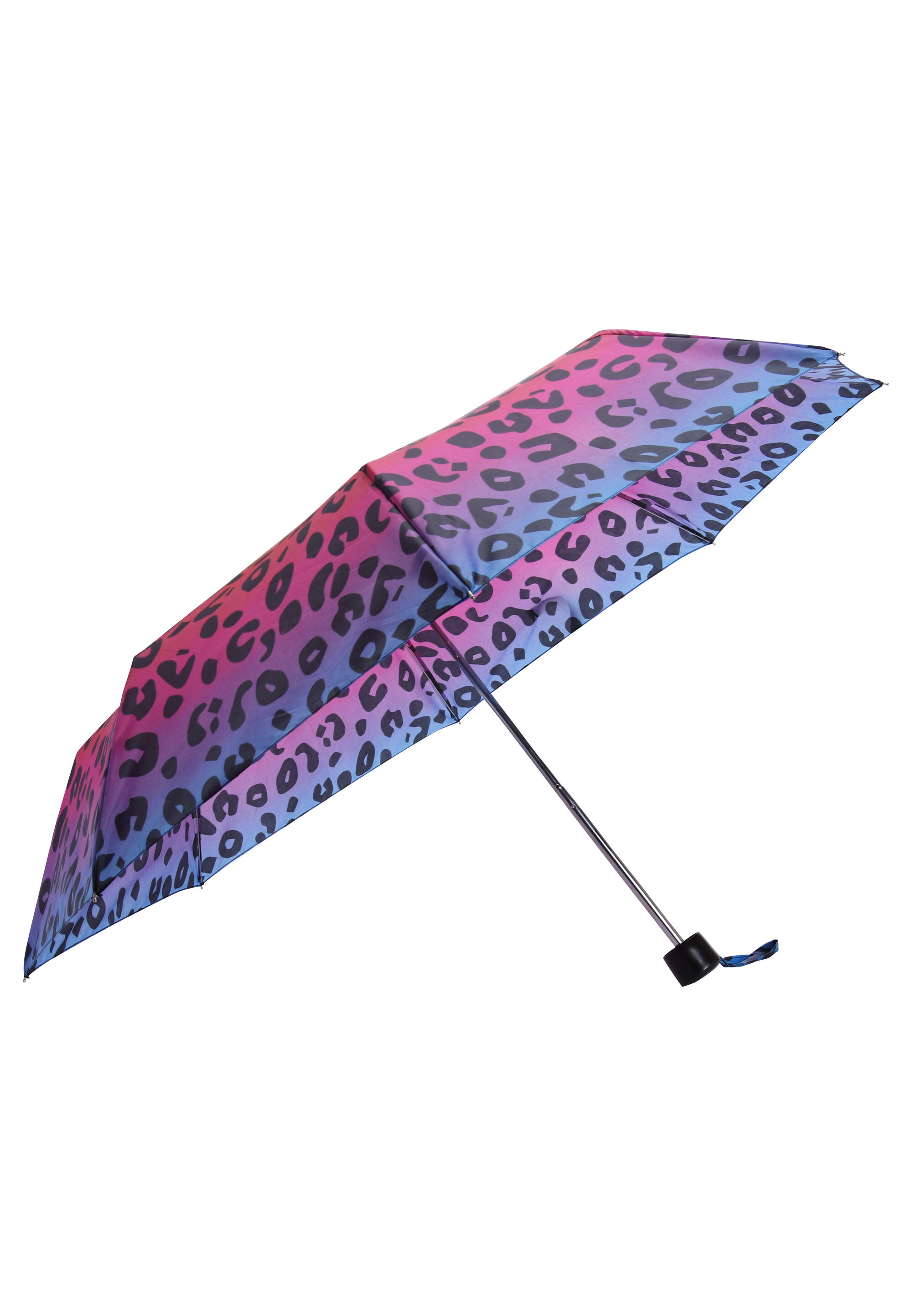 Womens Purple Ombre Leopard Print Umbrella