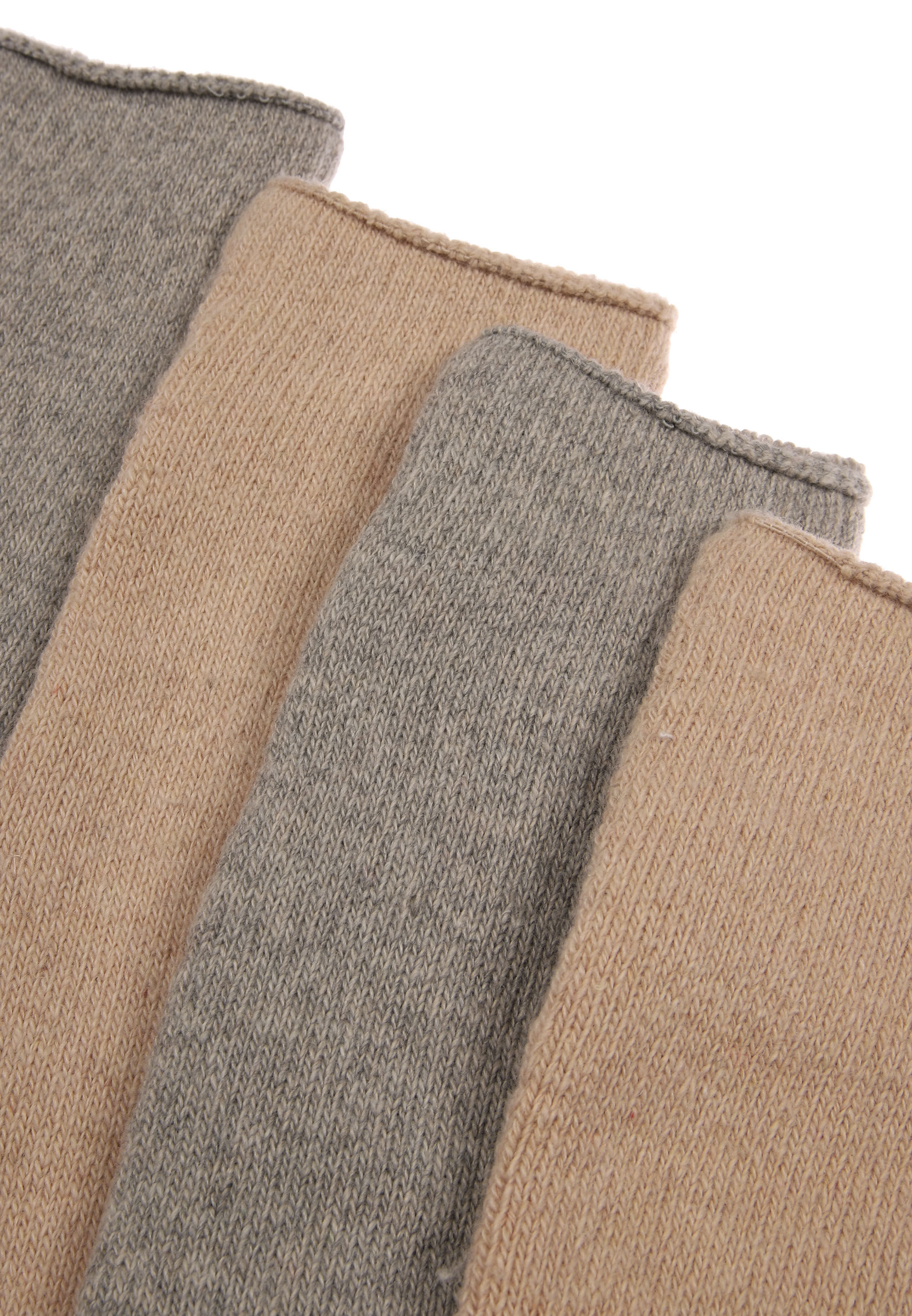 Womens 2pk Natural & Grey Knee High Thermal Socks