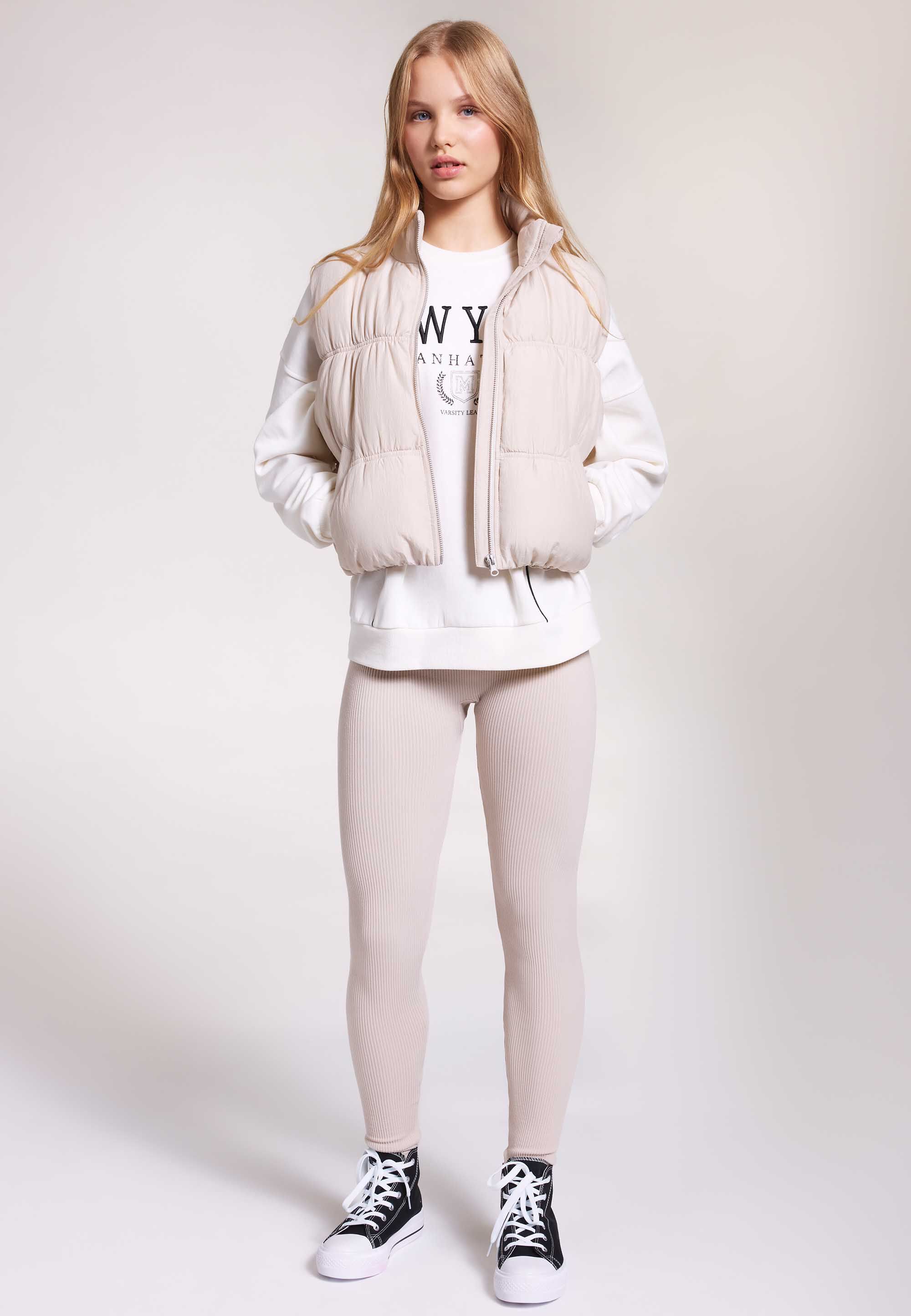 Older Girls Stone Padded Crop Gilet