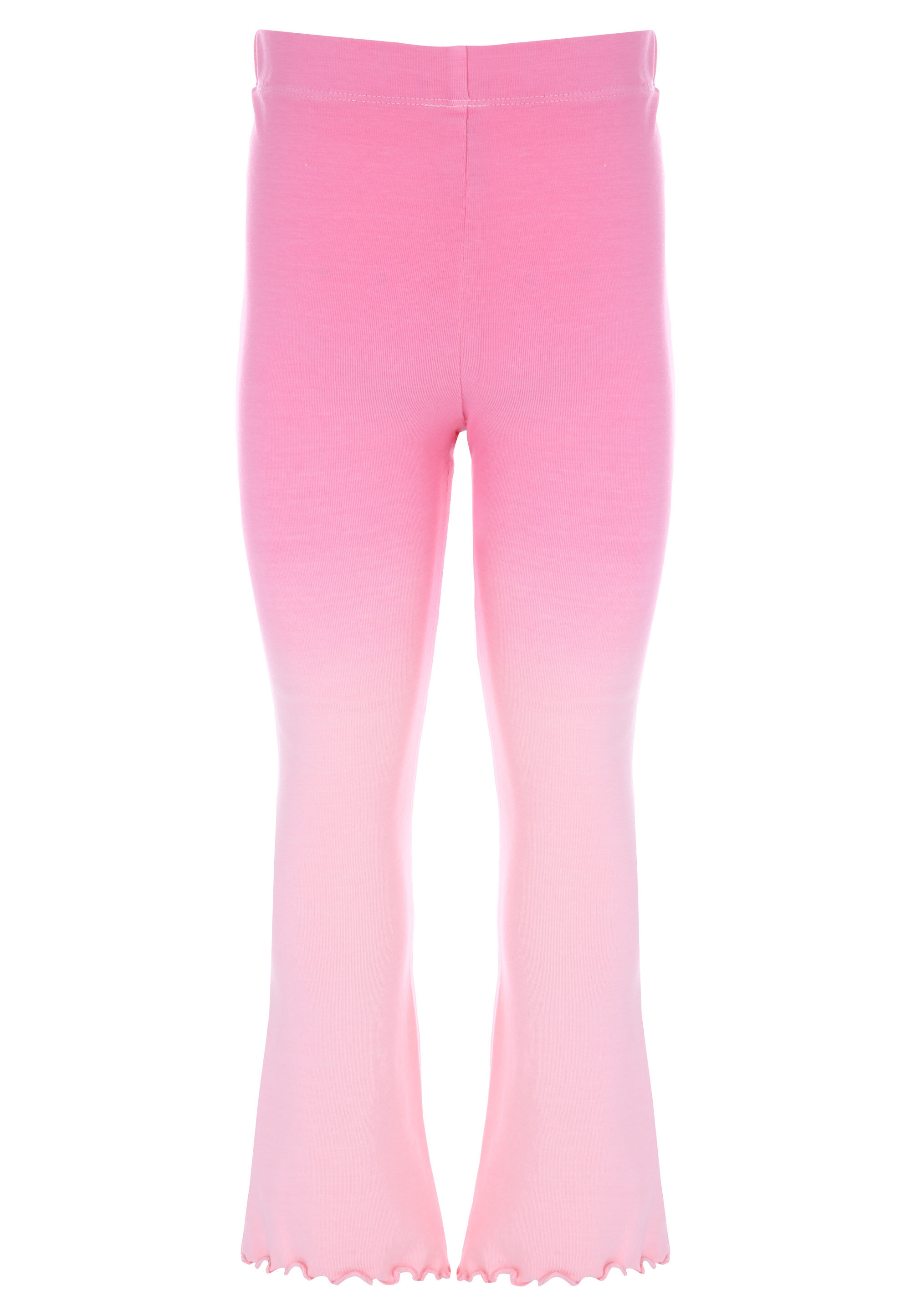 Younger Girls Pink Dip Dye Bootcut Leggings